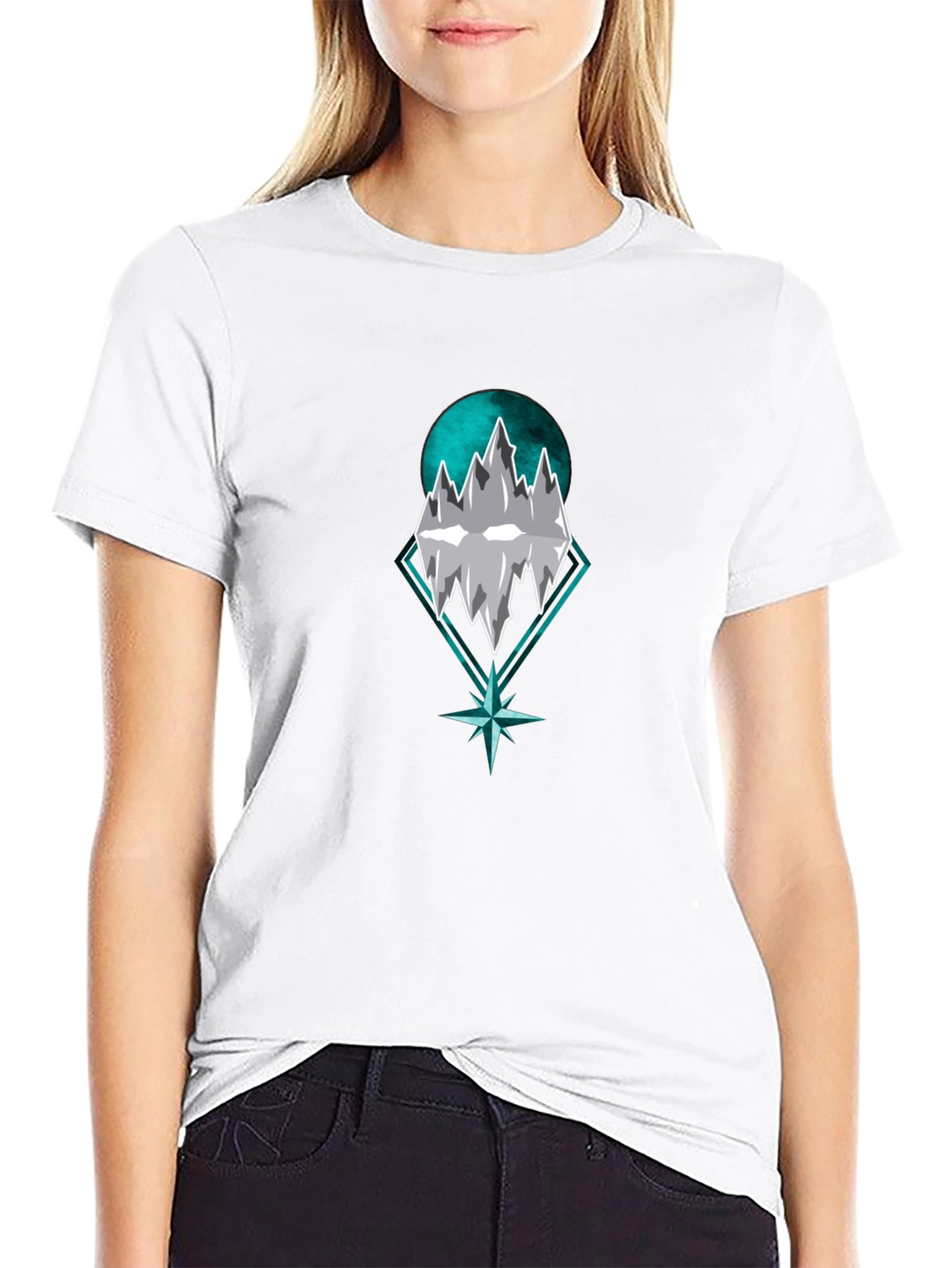 Mountain Peak Graphic Tee - Stylish Mens Black T-Shirt