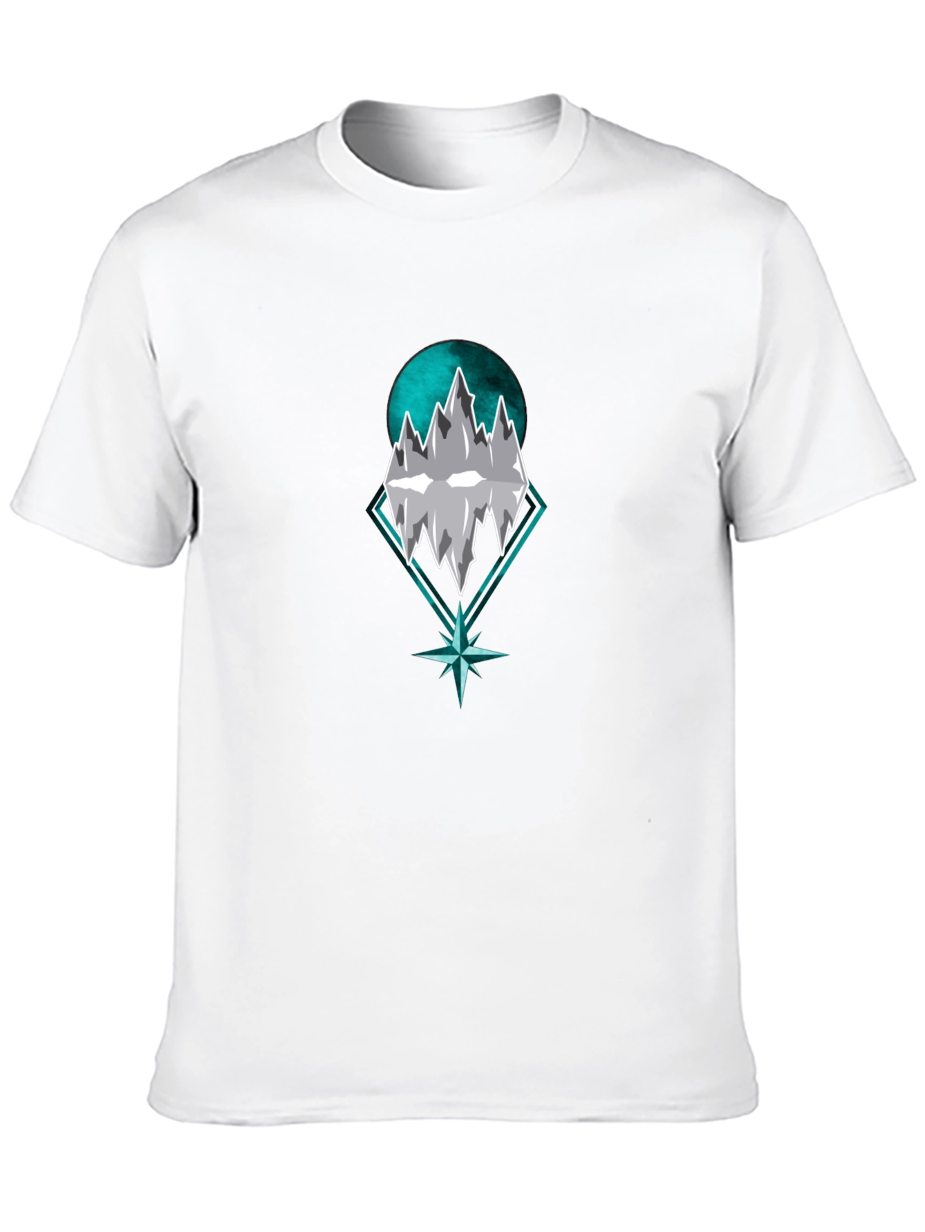 Mountain Peak Graphic Tee - Stylish Mens Black T-Shirt