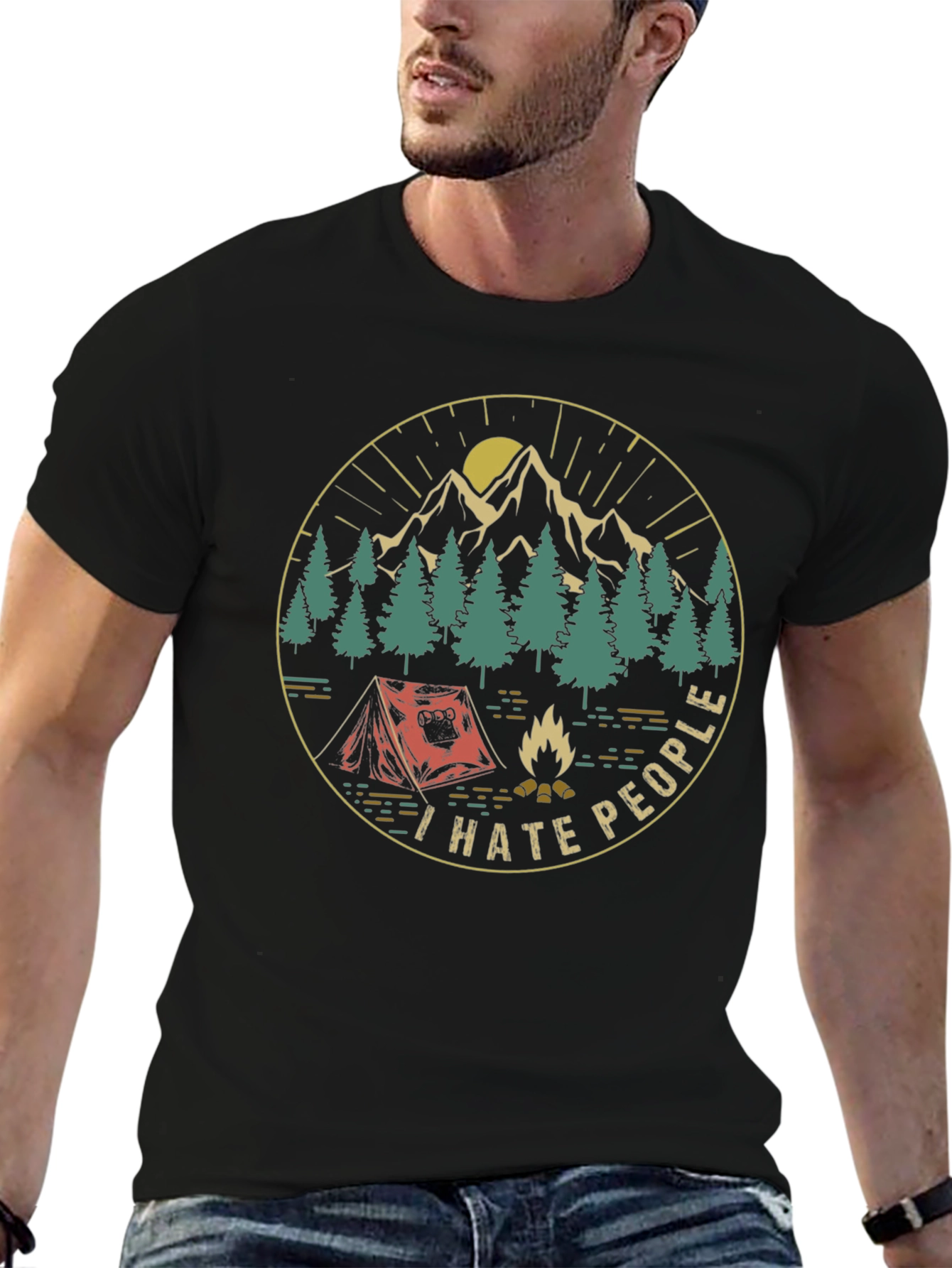 I Hate People Camping Graphic T-Shirt