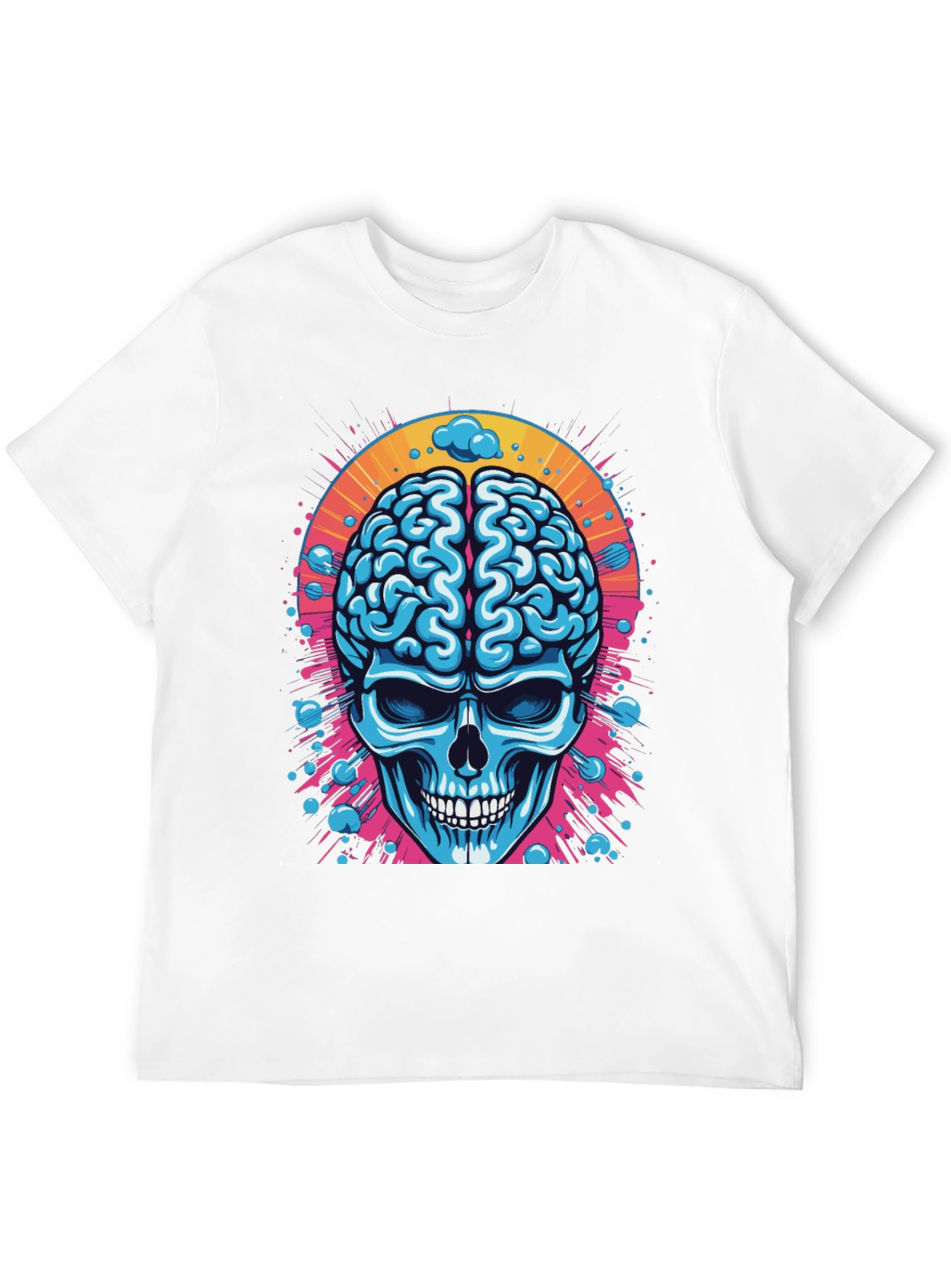 Brain Skull Graphic T-Shirt - Unique Design