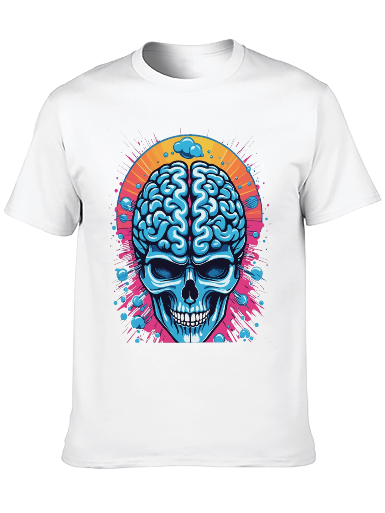 Brain Skull Graphic T-Shirt - Unique Design