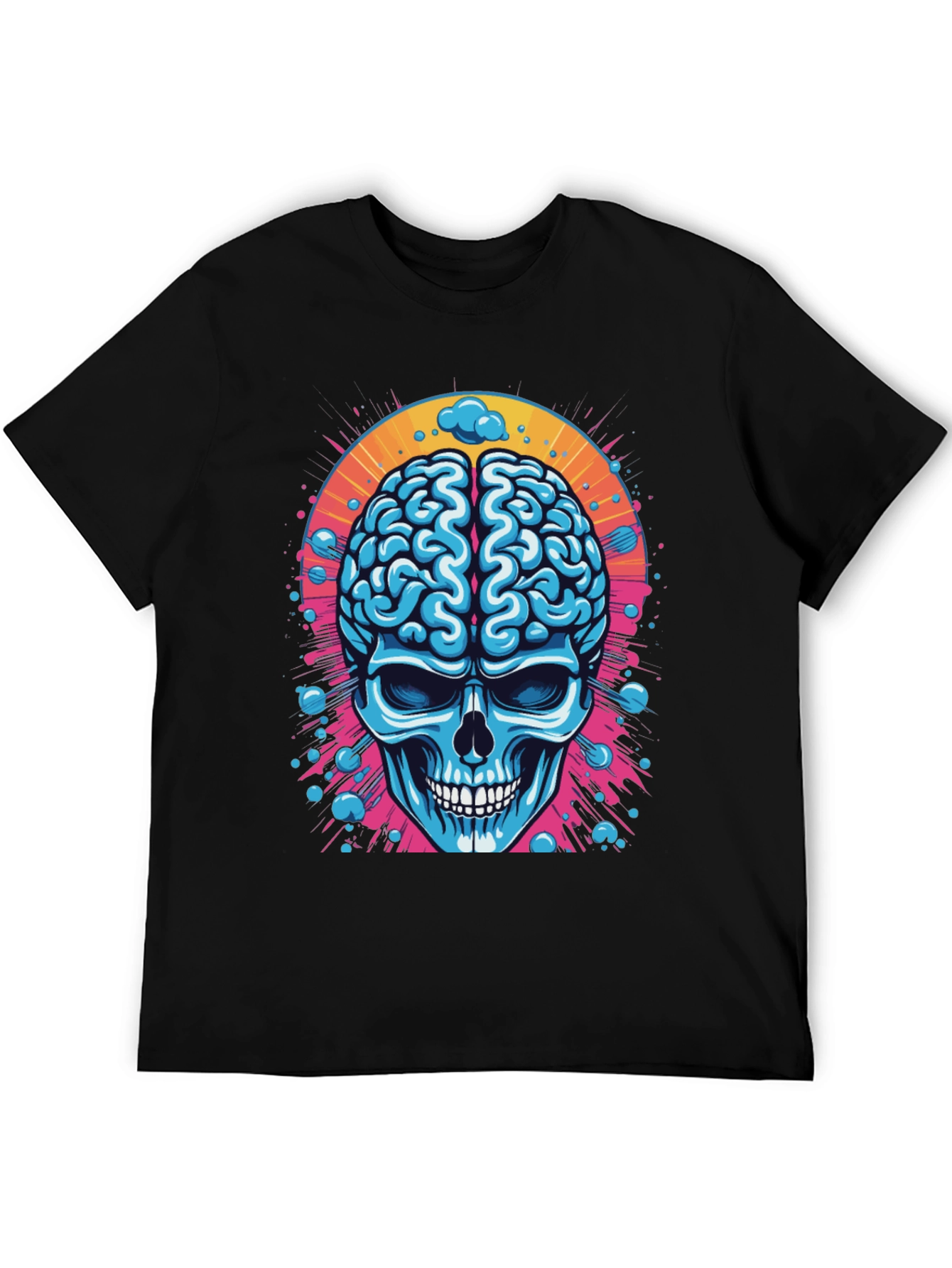 Brain Skull Graphic T-Shirt - Unique Design