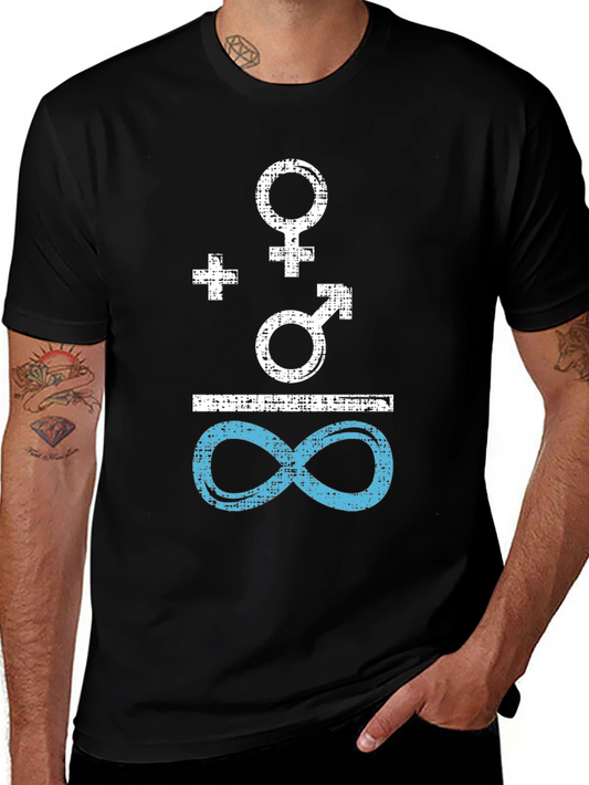 Gender Equality Symbol Tee - Black Cotton Shirt