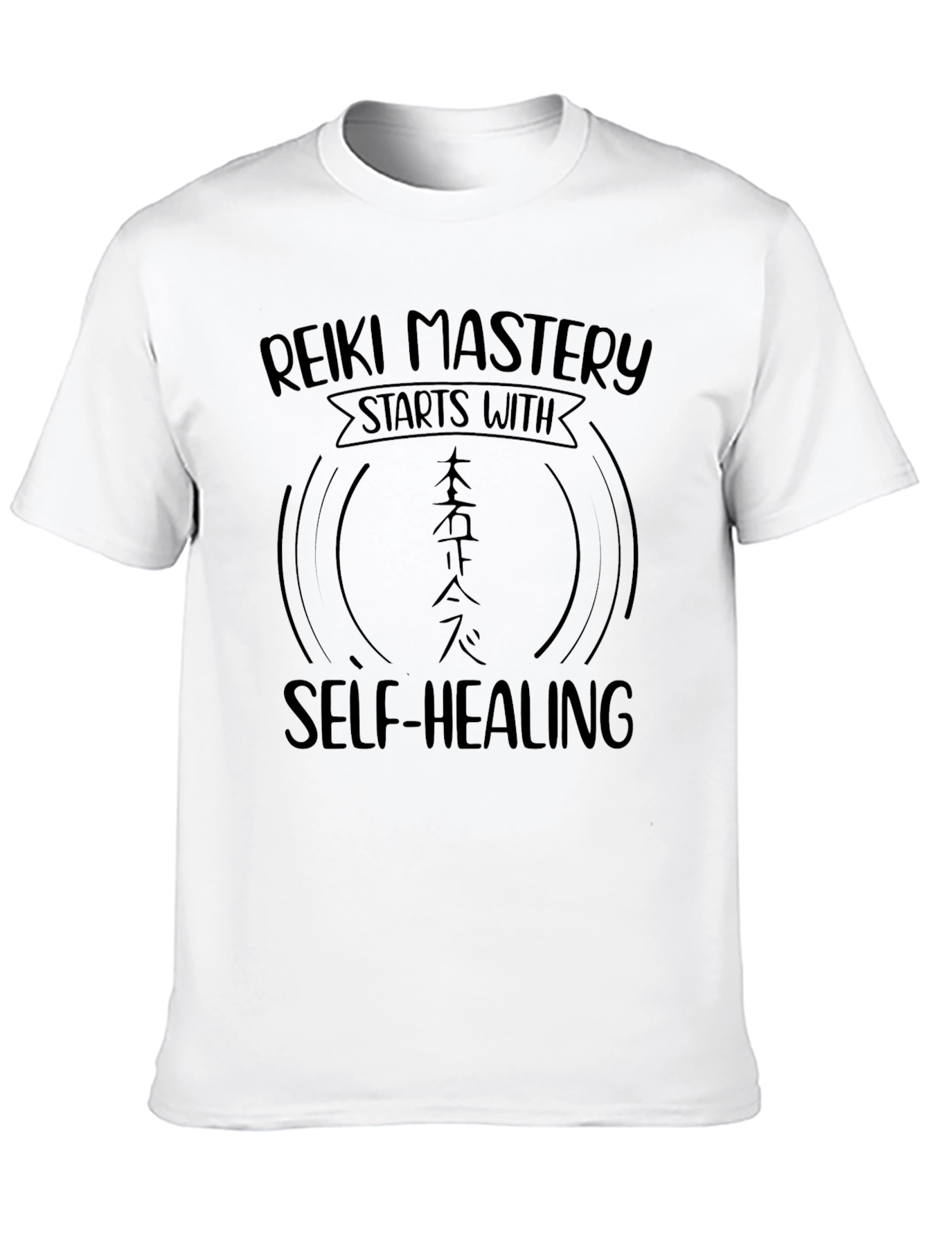 Reiki Mastery Self-Healing Black T-Shirt