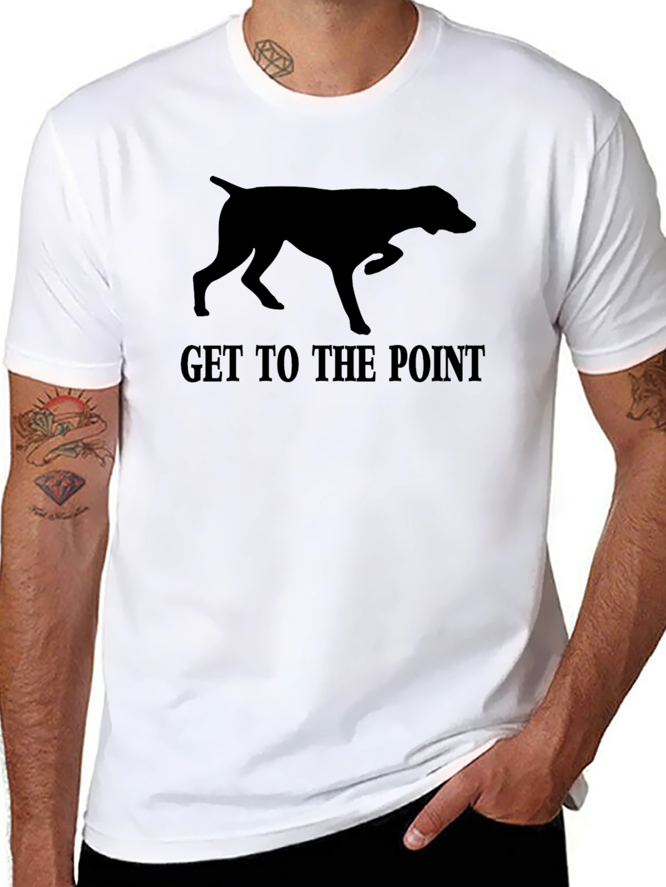 Get to the Point Dog Graphic T-Shirt