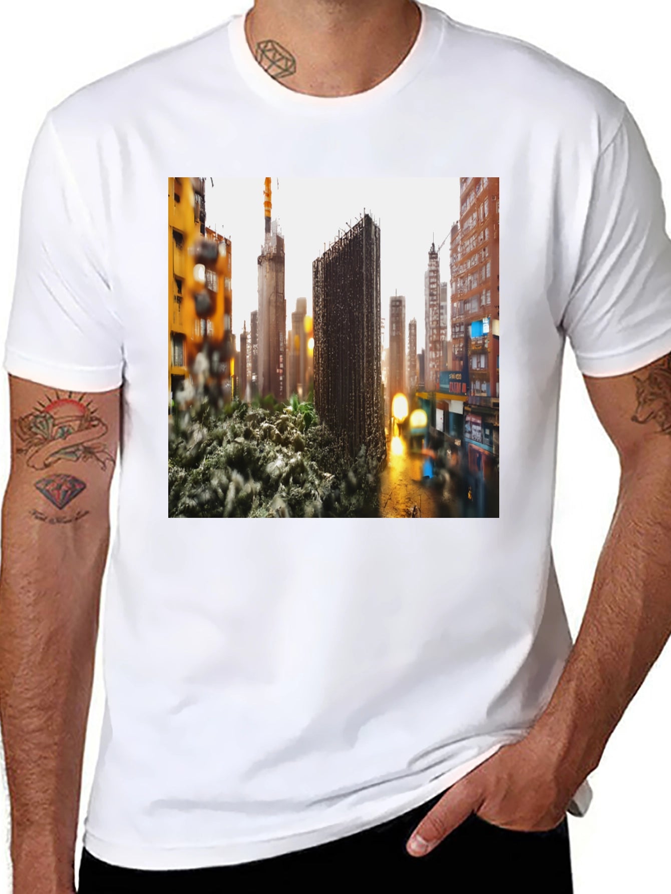 Urban Sprawl T-Shirt - Modern Cityscape Tee