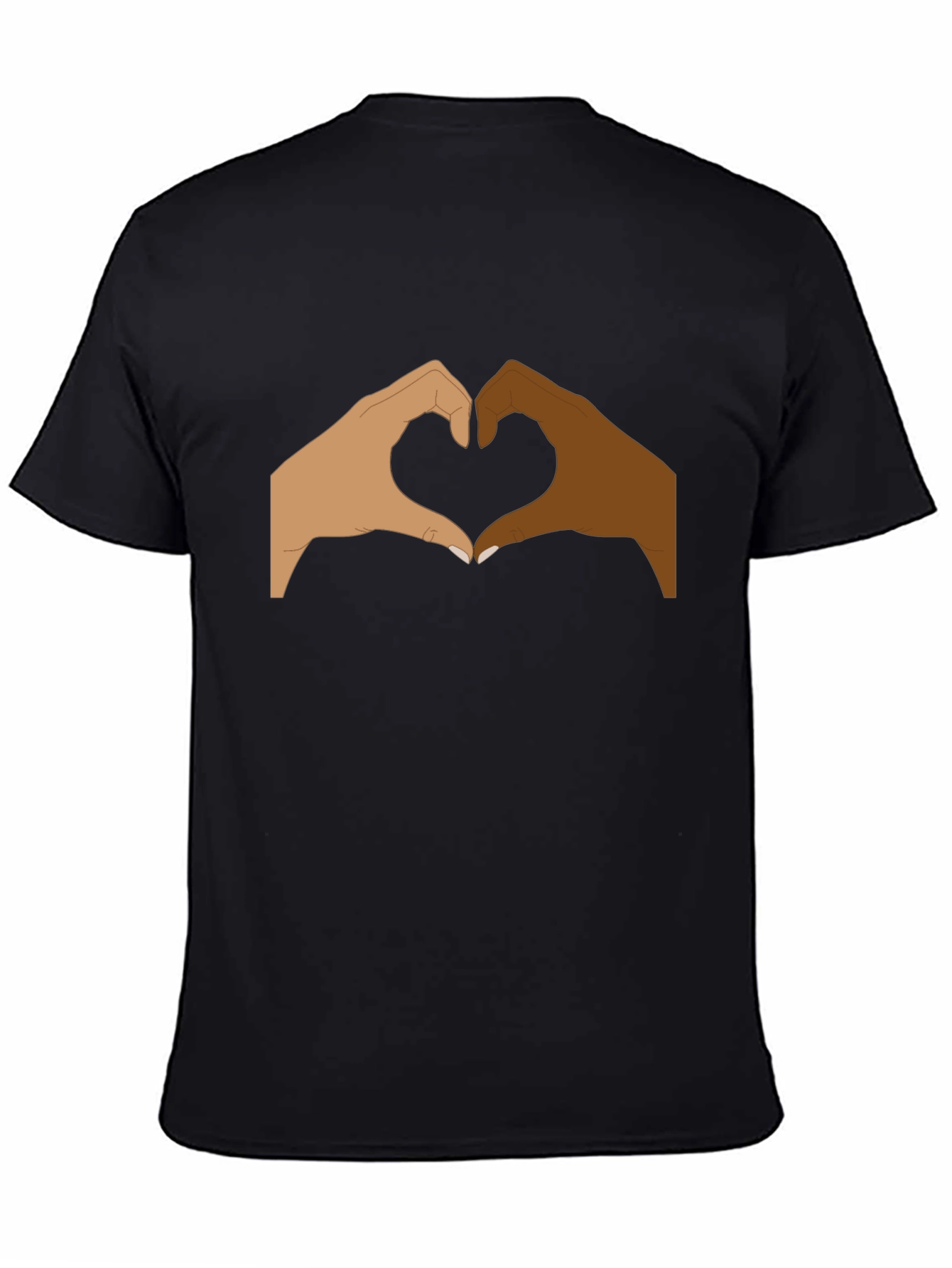 Unity Heart Hands Graphic Tee - Black