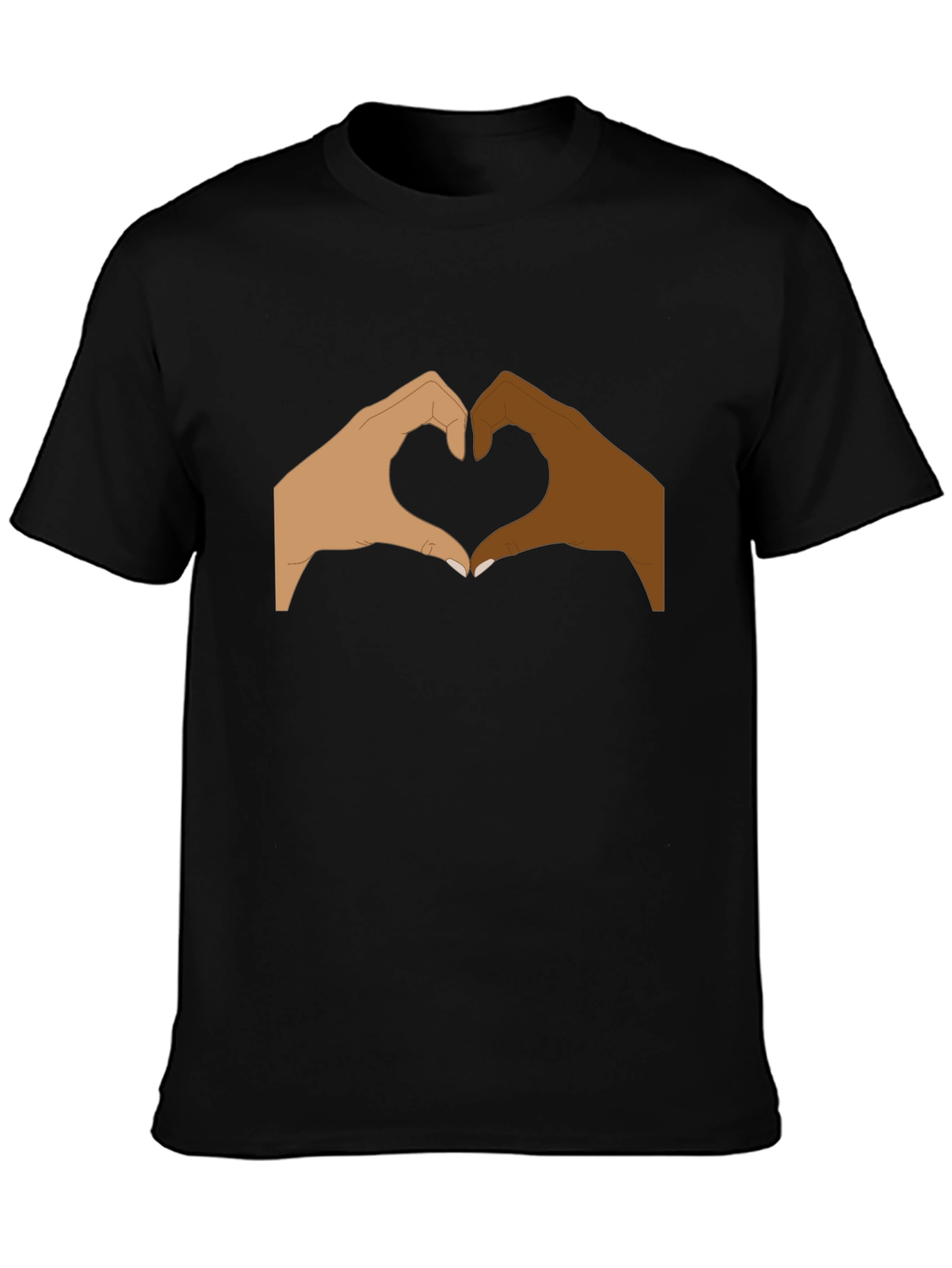 Unity Heart Hands Graphic Tee - Black