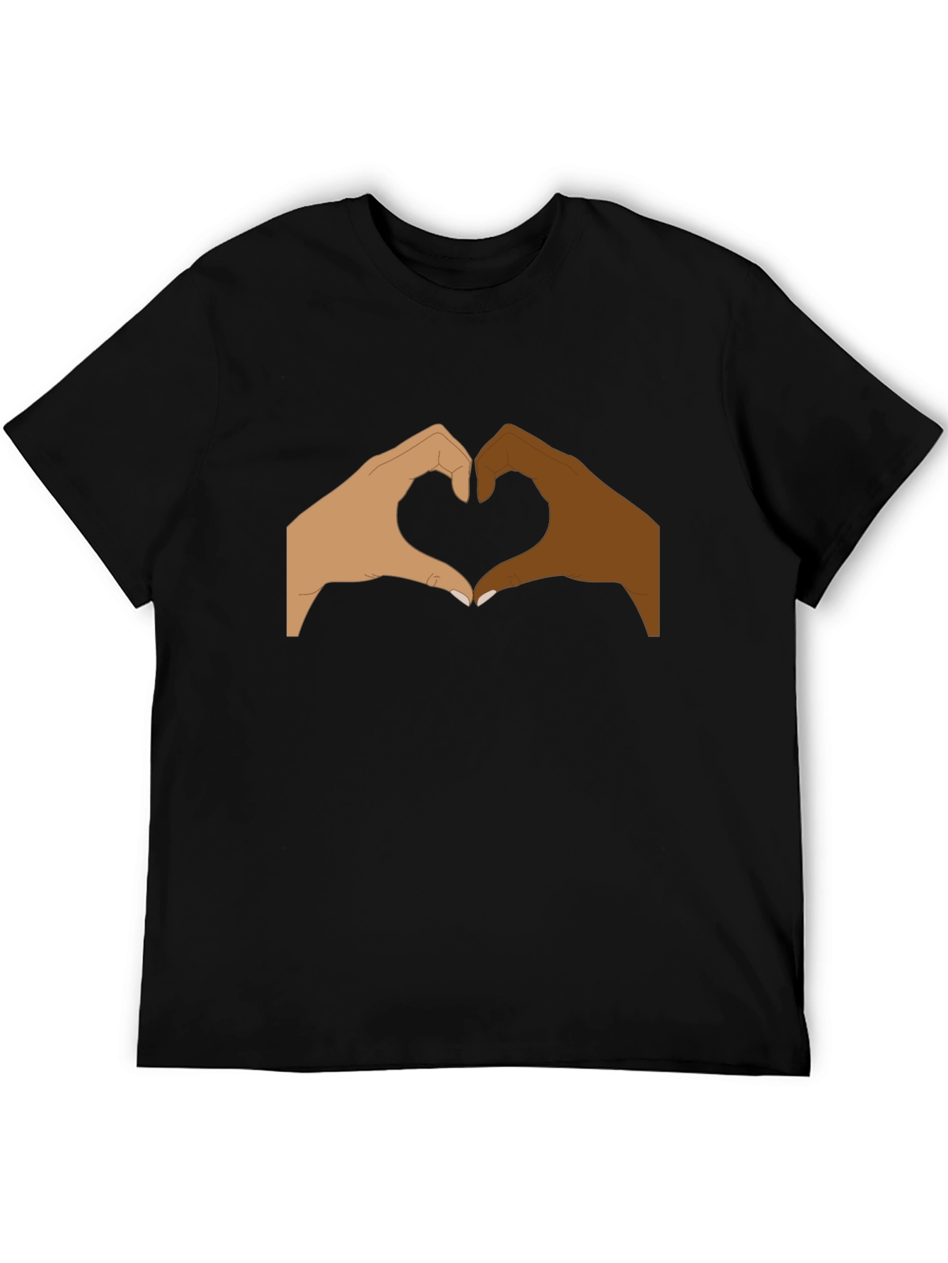 Unity Heart Hands Graphic Tee - Black