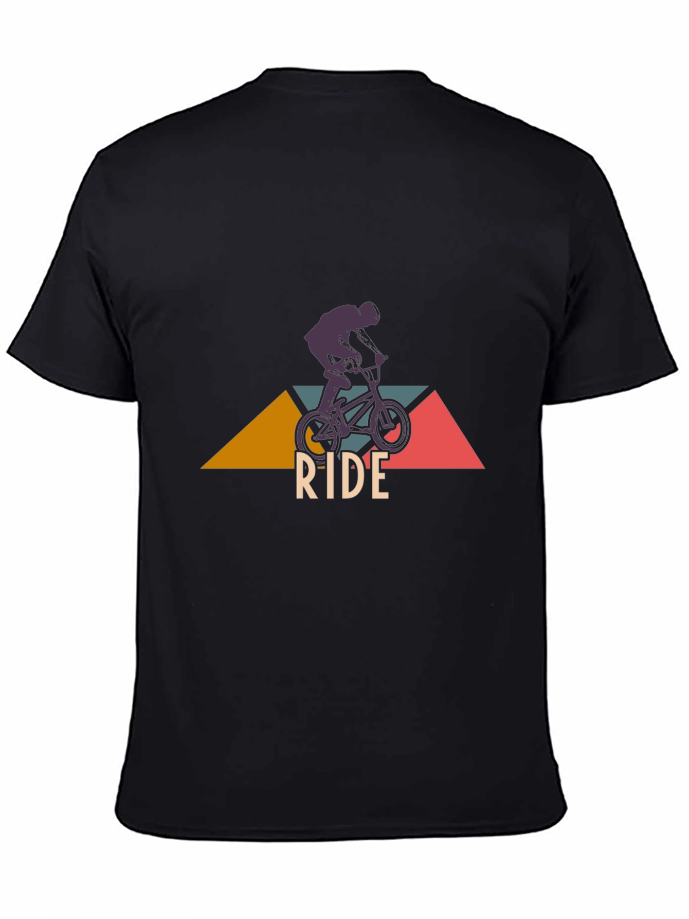 BMX Ride Graphic Tee - Black Cotton T-Shirt