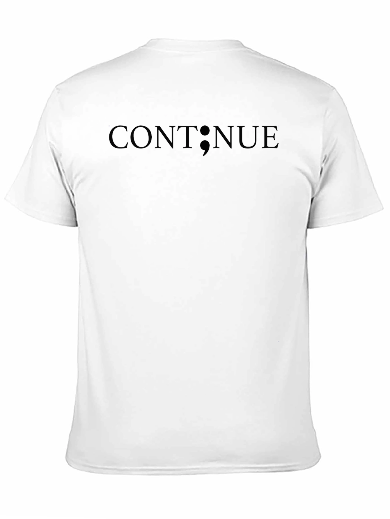 Continue Semicolon Graphic Tee - Motivational Shirt