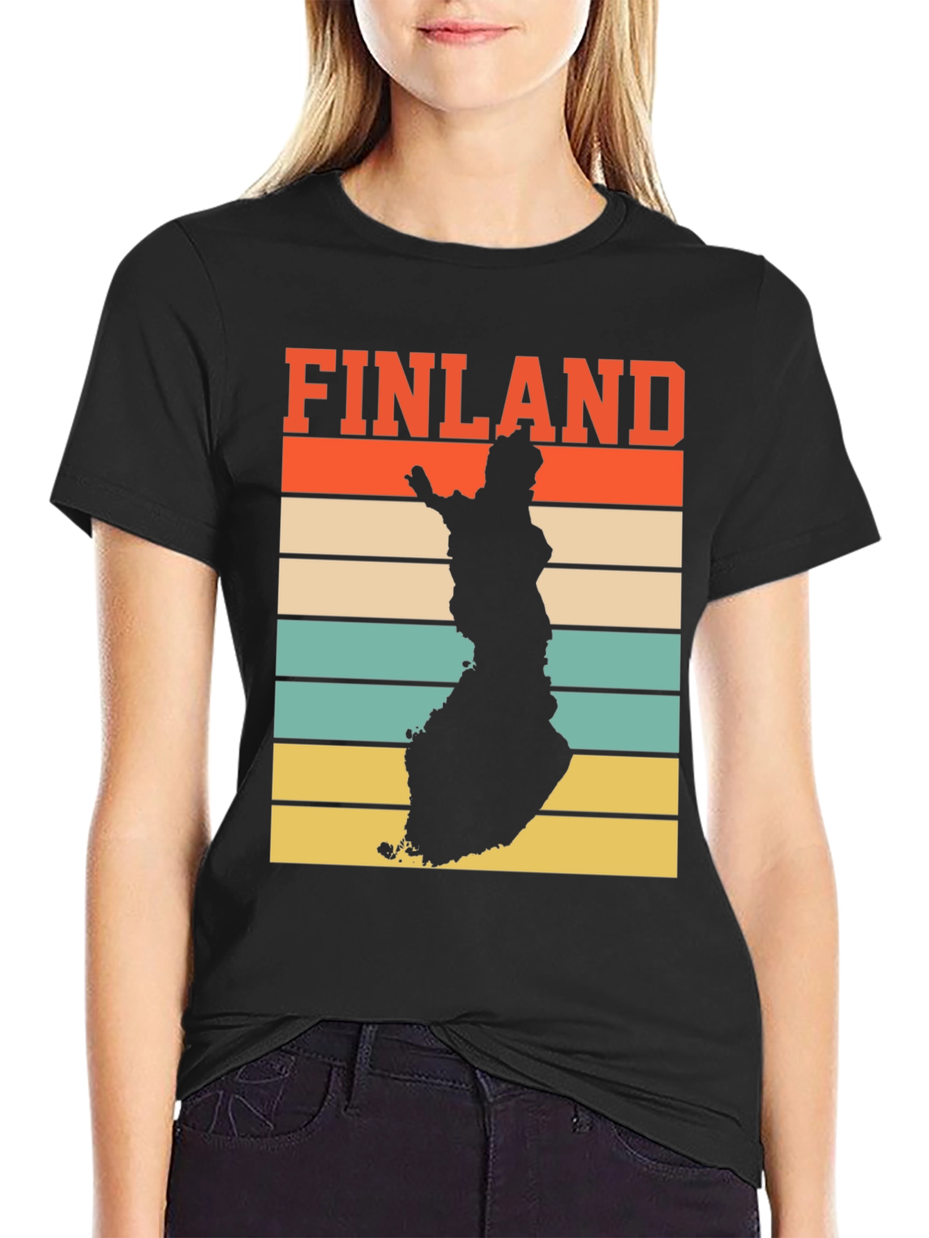 Finland Map Retro T-Shirt - Country Pride Tee