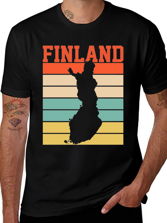 Finland Map Retro T-Shirt - Country Pride Tee