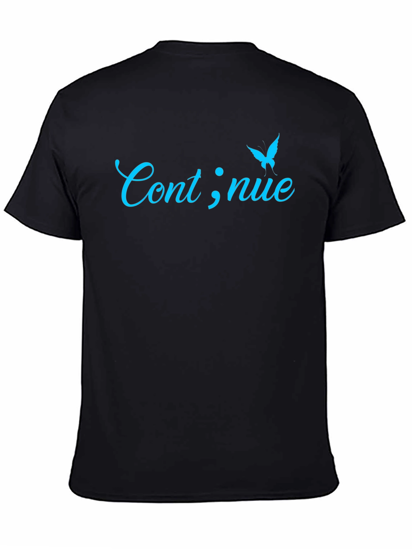 Continue Butterfly Graphic Tee - Mens Black T-Shirt