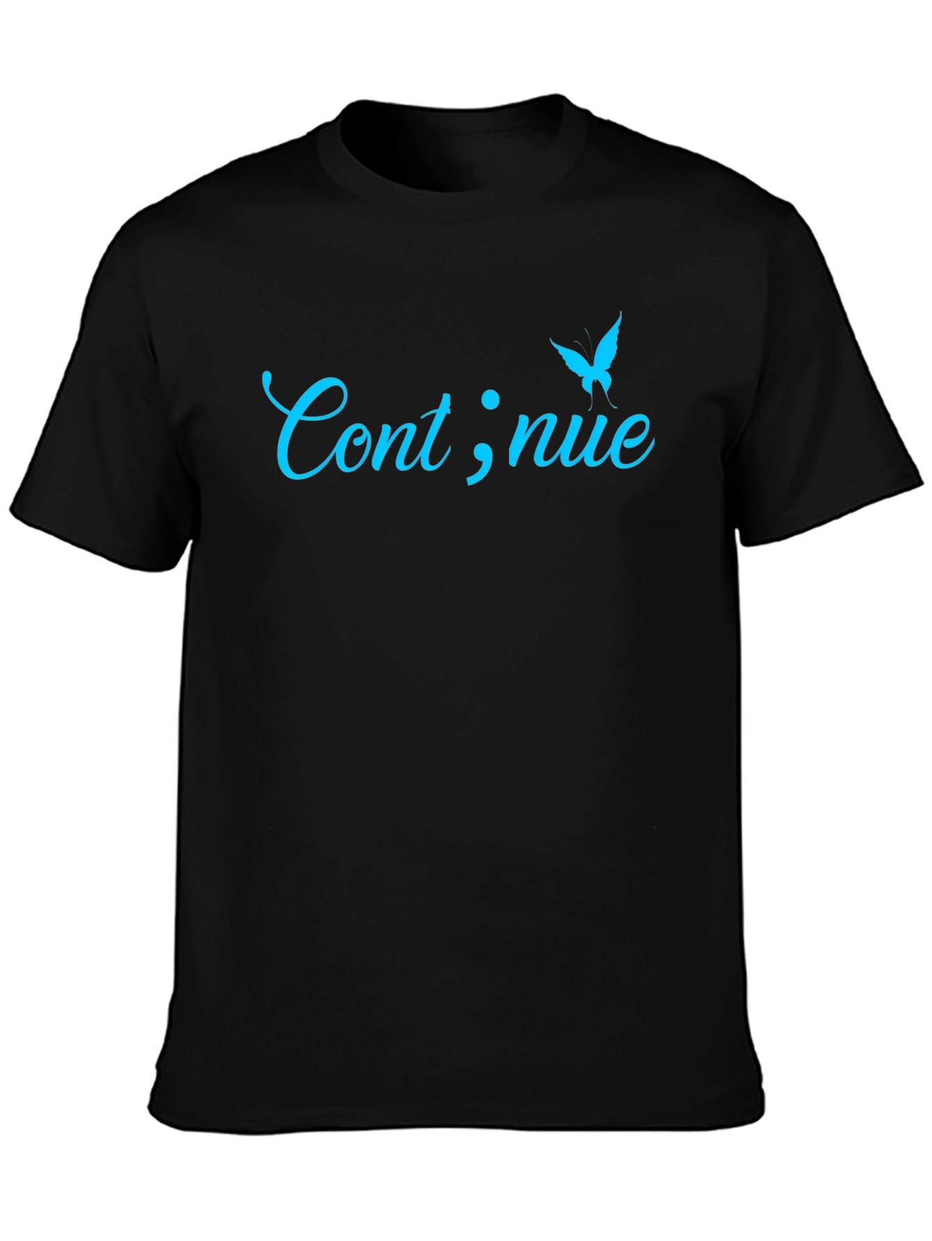 Continue Butterfly Graphic Tee - Mens Black T-Shirt