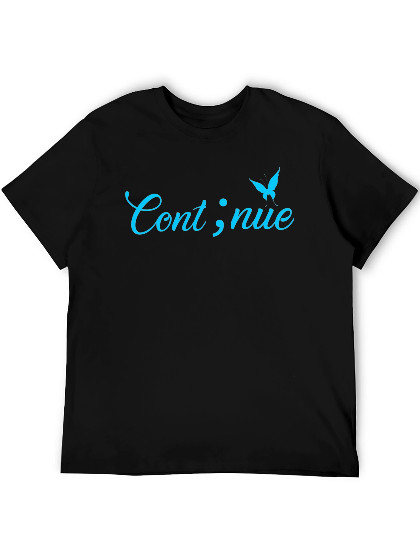 Continue Butterfly Graphic Tee - Mens Black T-Shirt