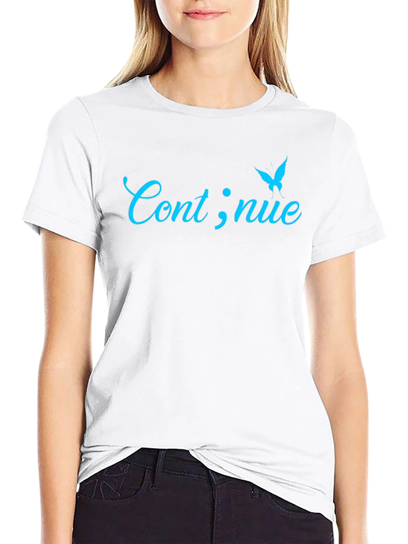 Continue Butterfly Graphic Tee - Mens Black T-Shirt