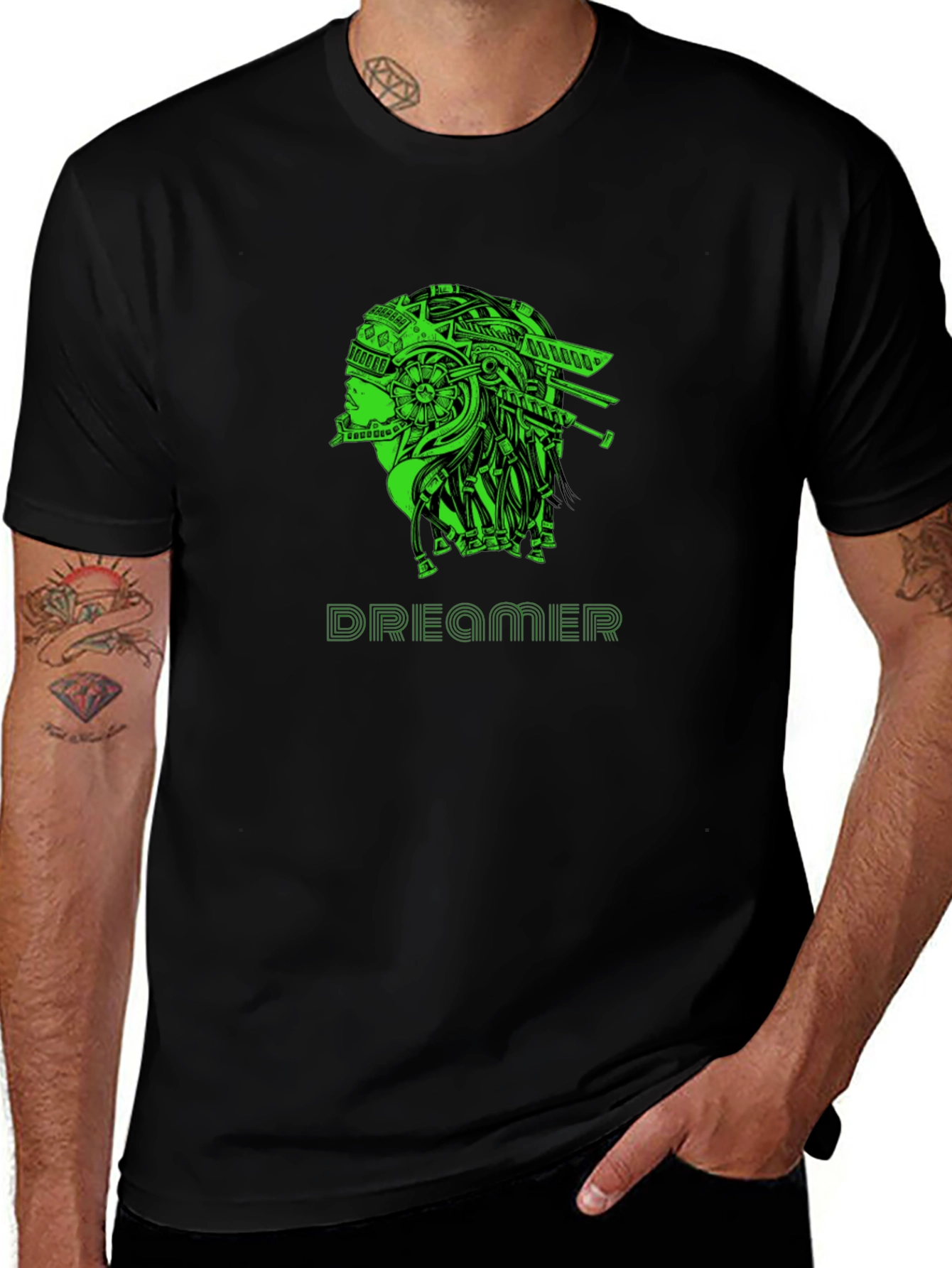 Dreamer Graphic T-Shirt - Black Crew Neck Tee