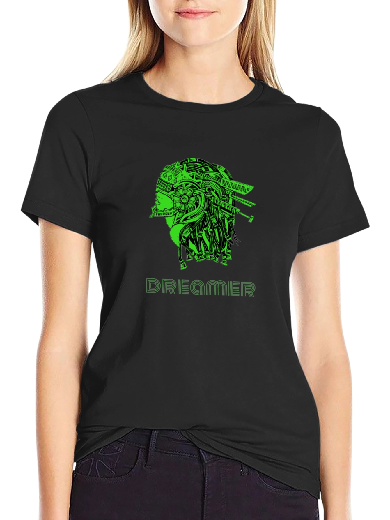 Dreamer Graphic T-Shirt - Black Crew Neck Tee