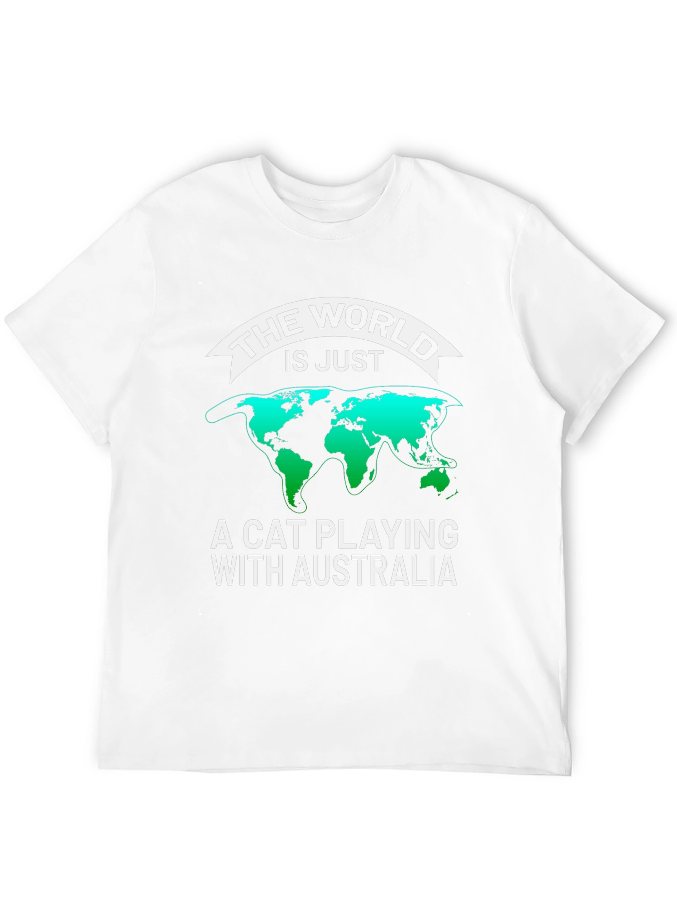 Cat Playing with Australia Graphic T-Shirt