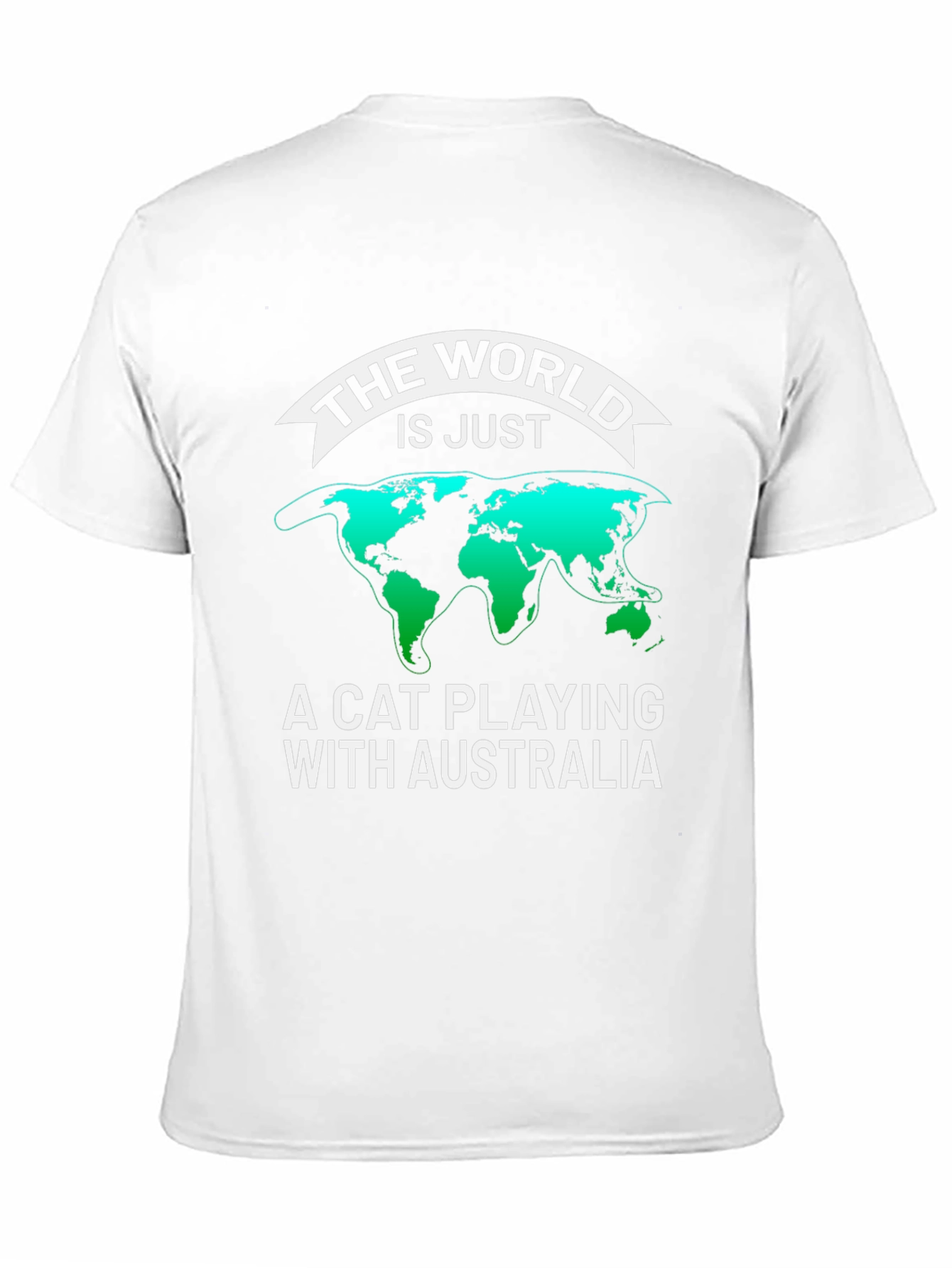 Cat Playing with Australia Graphic T-Shirt
