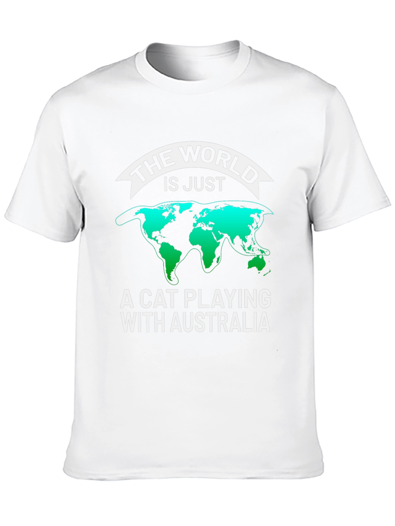 Cat Playing with Australia Graphic T-Shirt