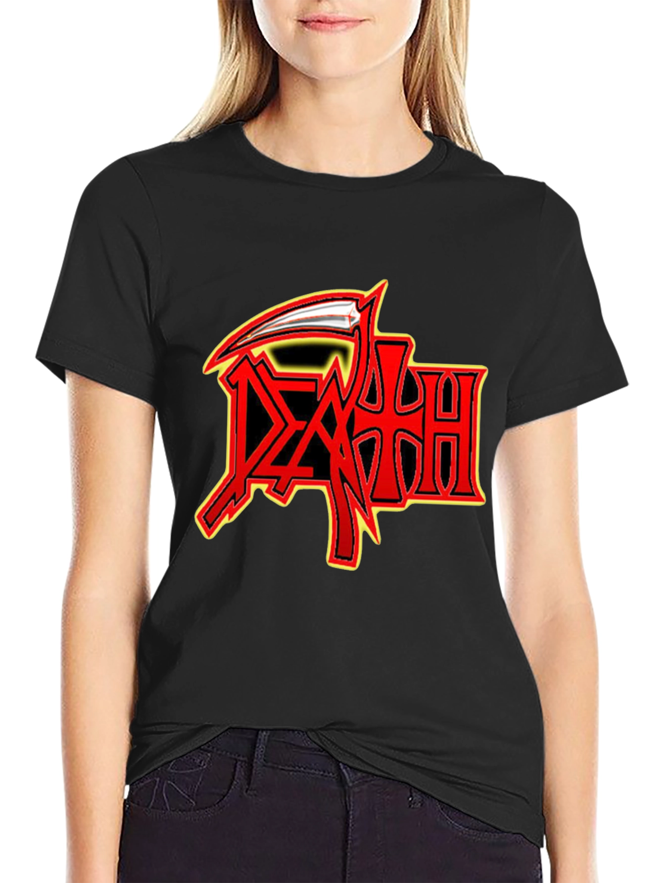 Death Band Logo Graphic Black T-Shirt