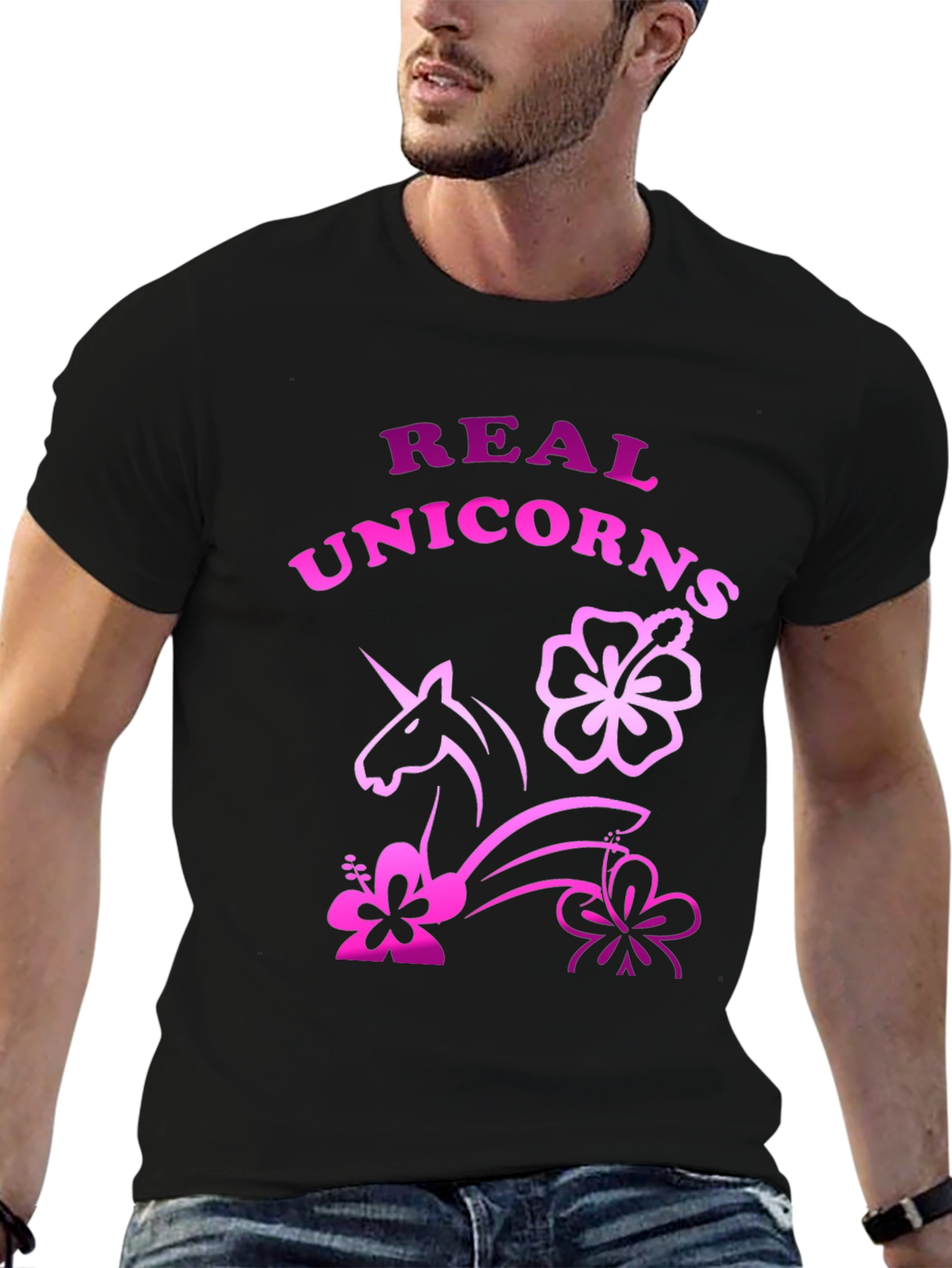 Real Unicorns Black T-Shirt