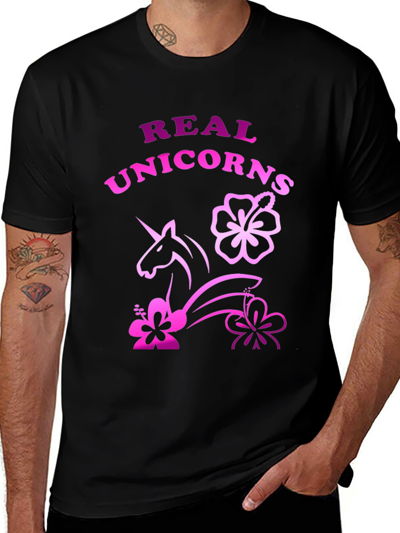 Real Unicorns Black T-Shirt