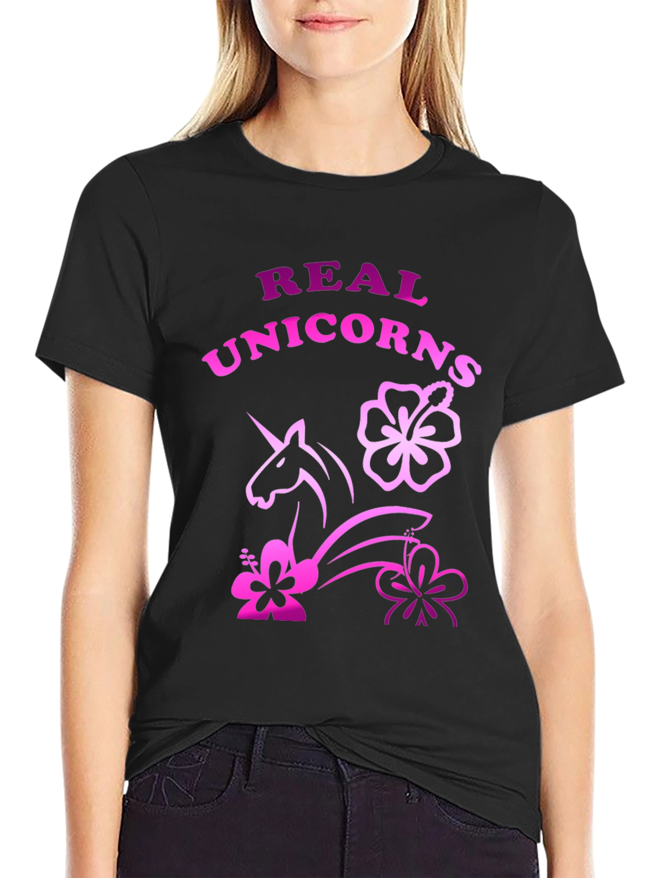 Real Unicorns Black T-Shirt