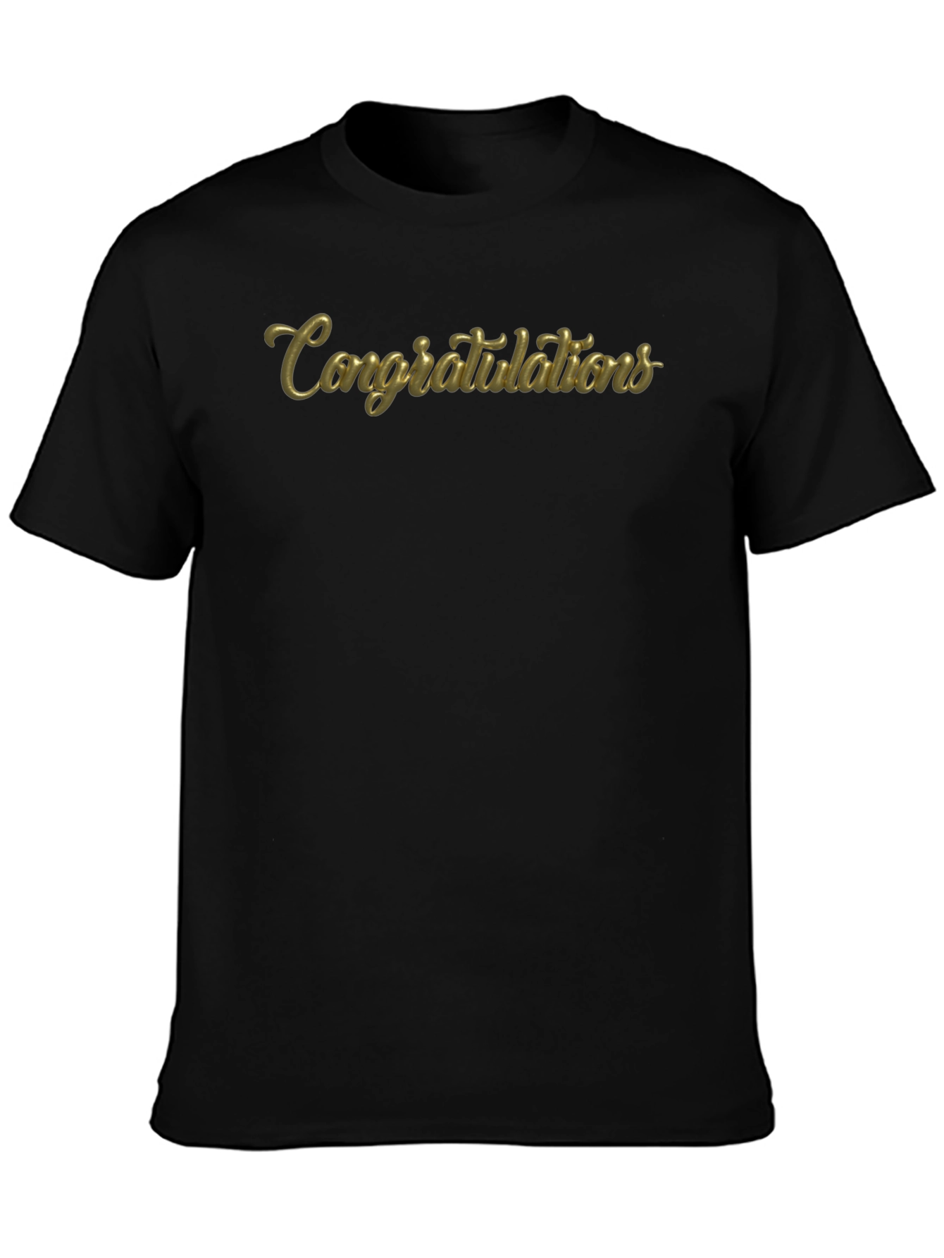 Congrats Black Graphic Tee - Unisex