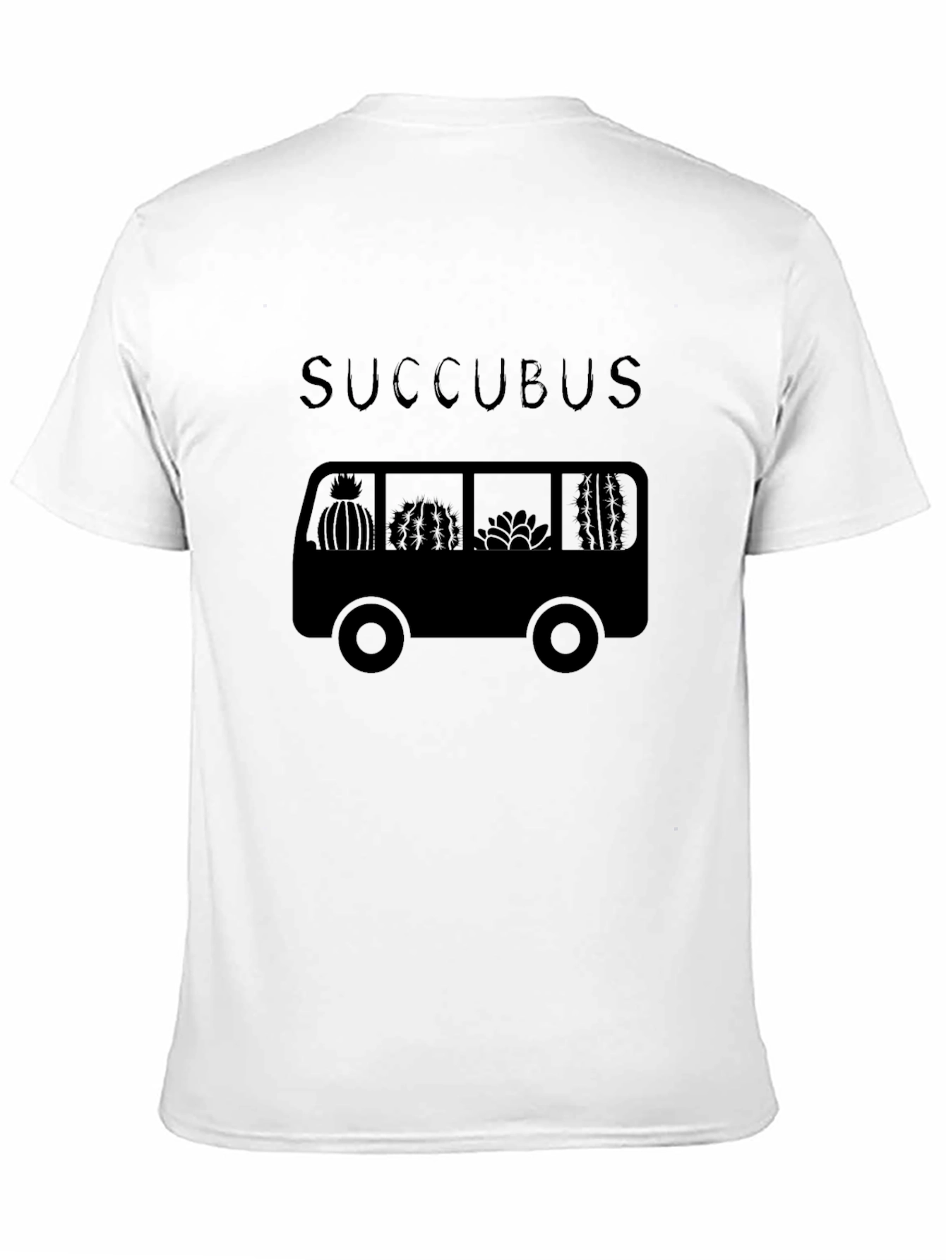 Succubus Cactus Bus Graphic Tee - Unisex Black T-Shirt