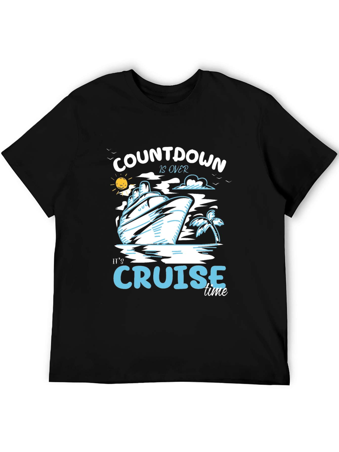 Cruise Time Black T-Shirt - Vacation Mode Activated