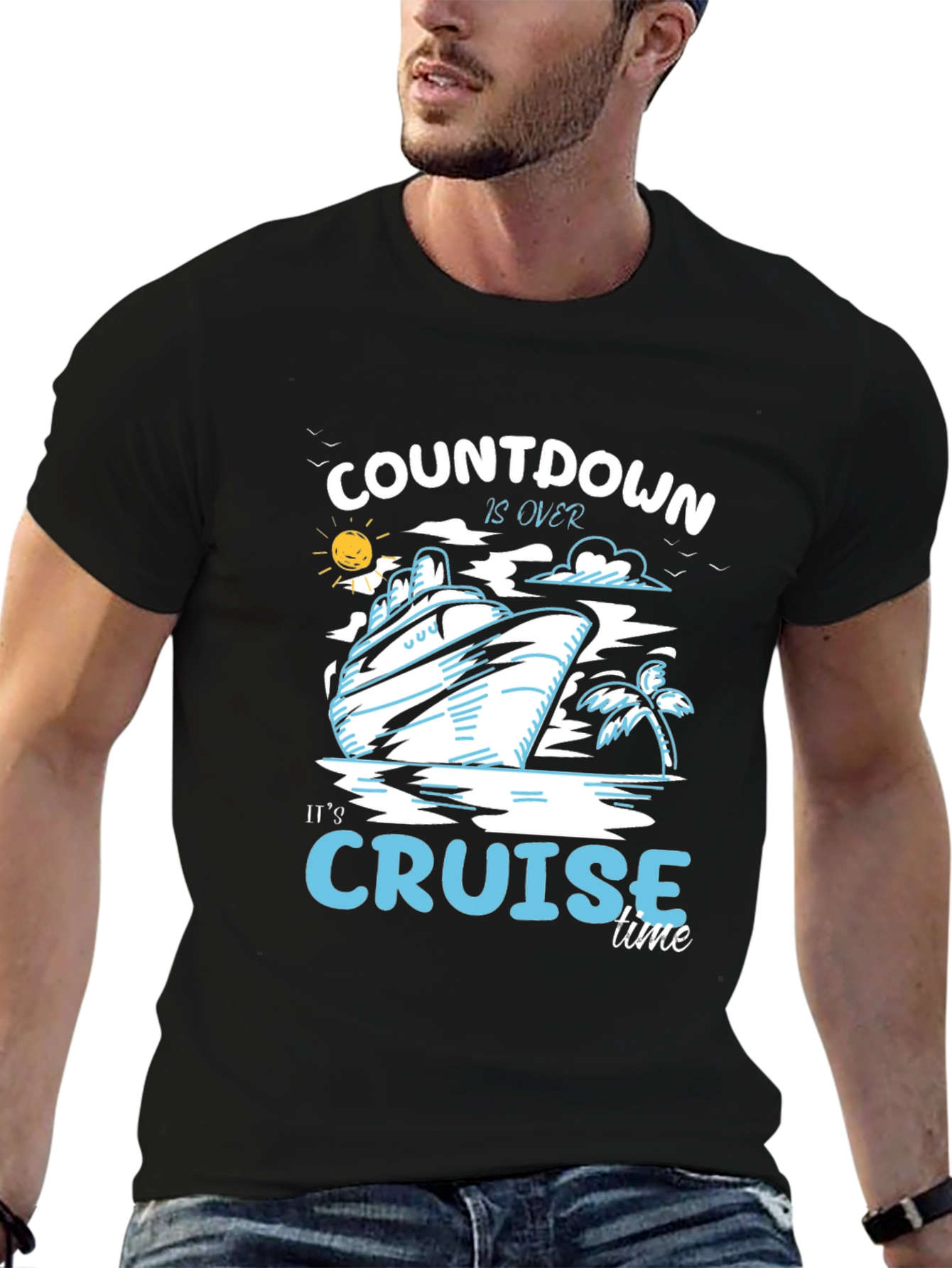 Cruise Time Black T-Shirt - Vacation Mode Activated