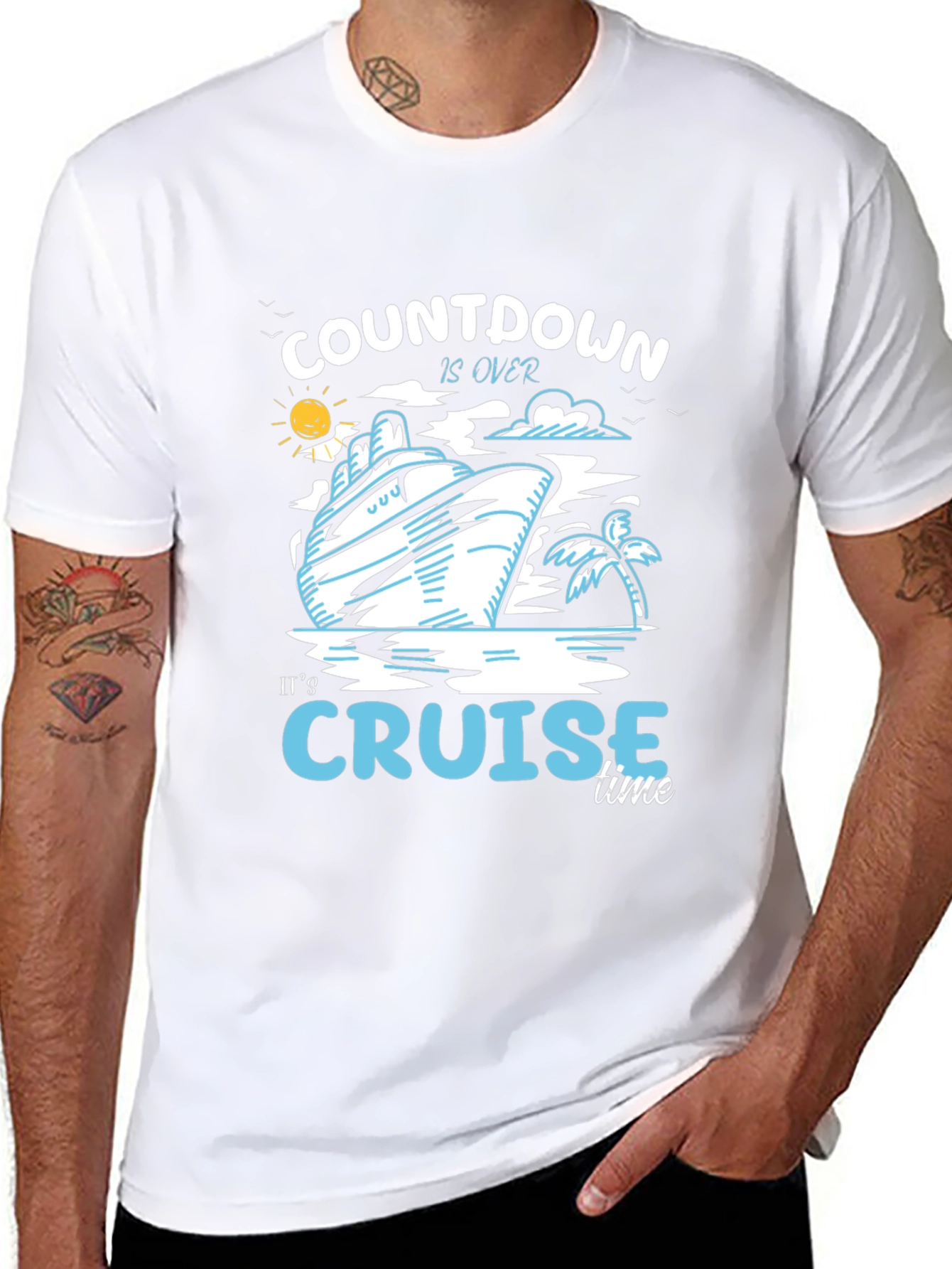 Cruise Time Black T-Shirt - Vacation Mode Activated