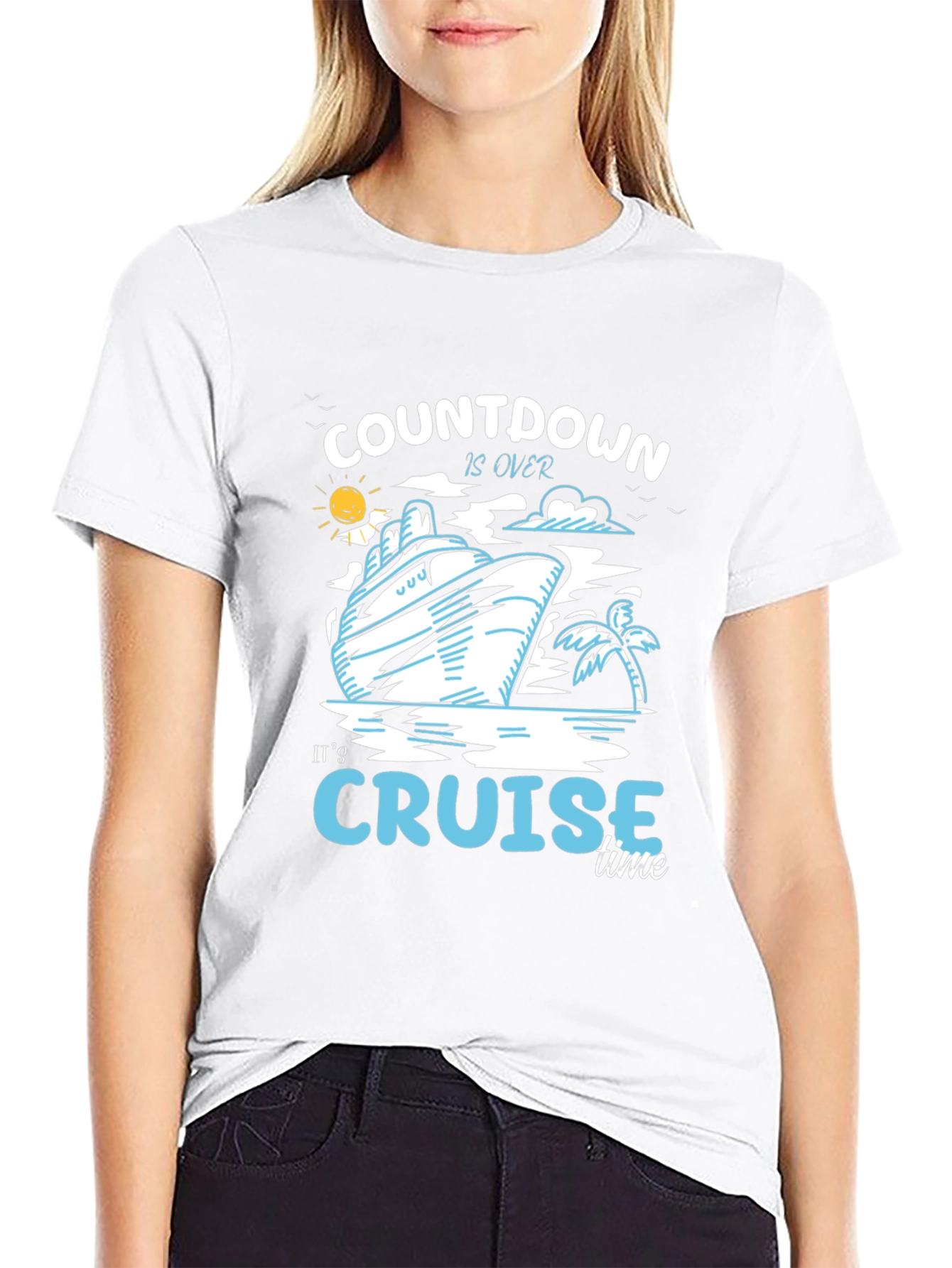 Cruise Time Black T-Shirt - Vacation Mode Activated