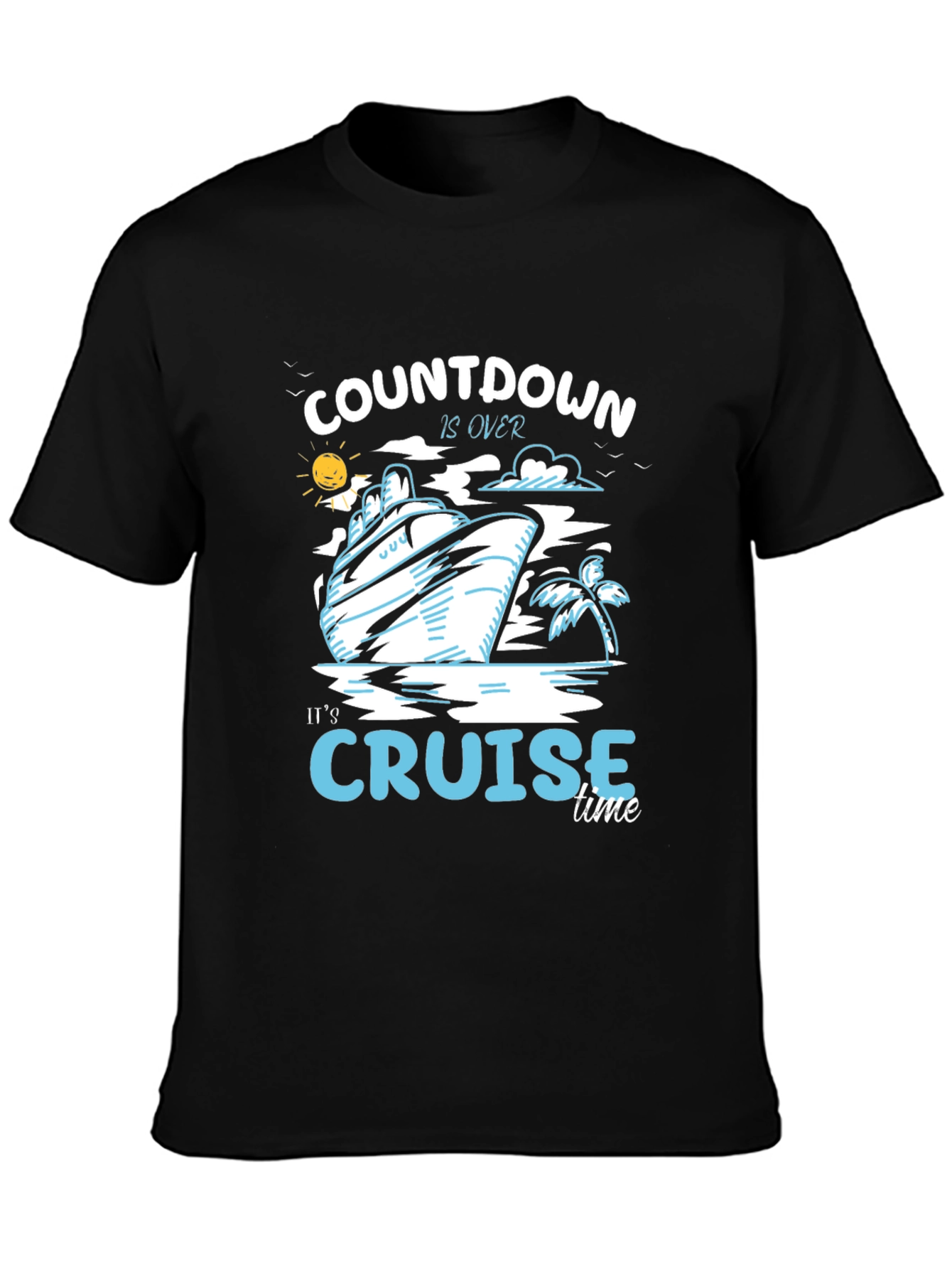 Cruise Time Black T-Shirt - Vacation Mode Activated