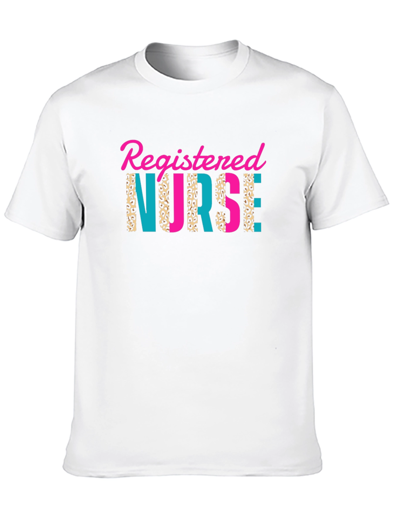 Registered Nurse Leopard Print Graphic T-Shirt