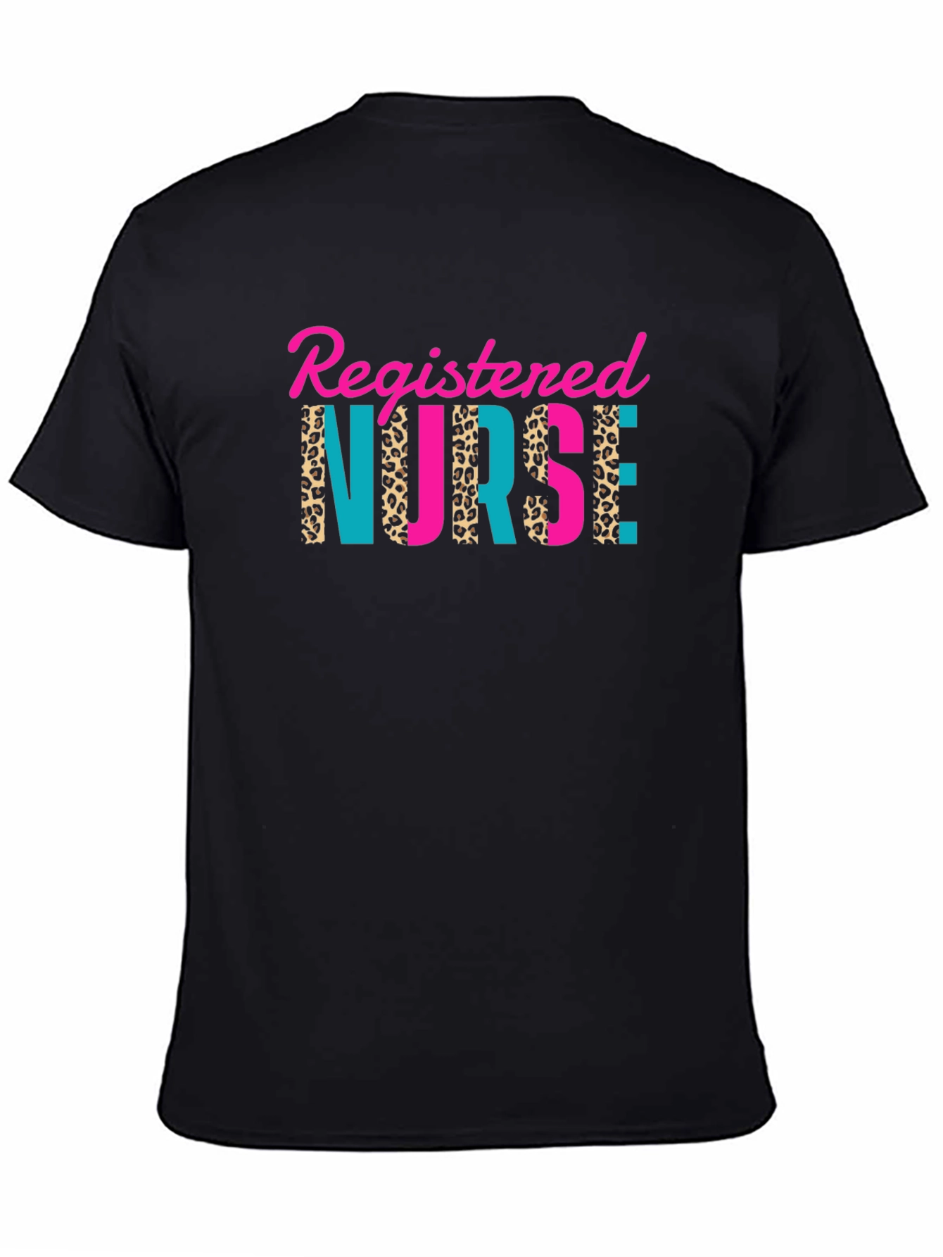 Registered Nurse Leopard Print Graphic T-Shirt