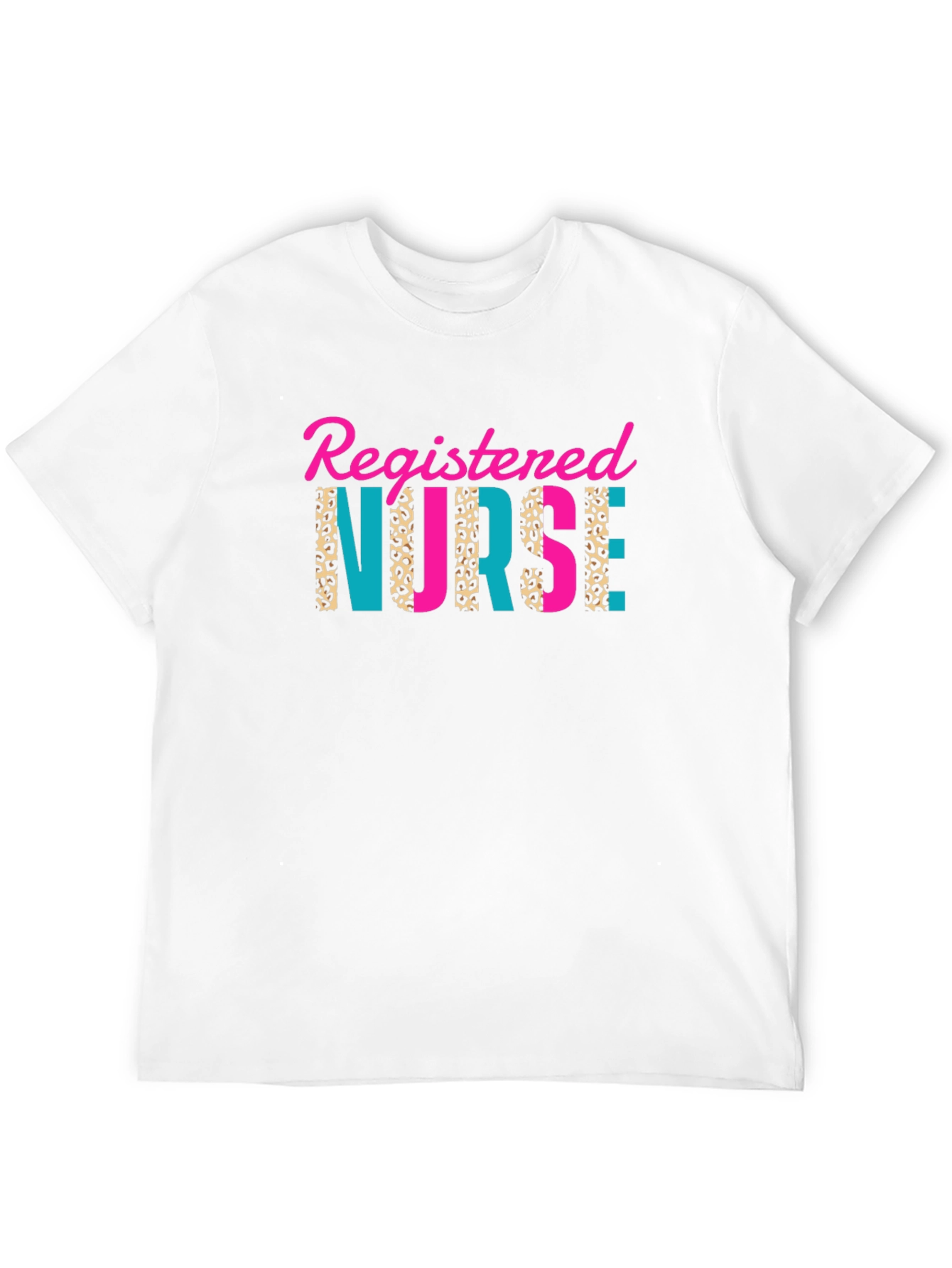 Registered Nurse Leopard Print Graphic T-Shirt