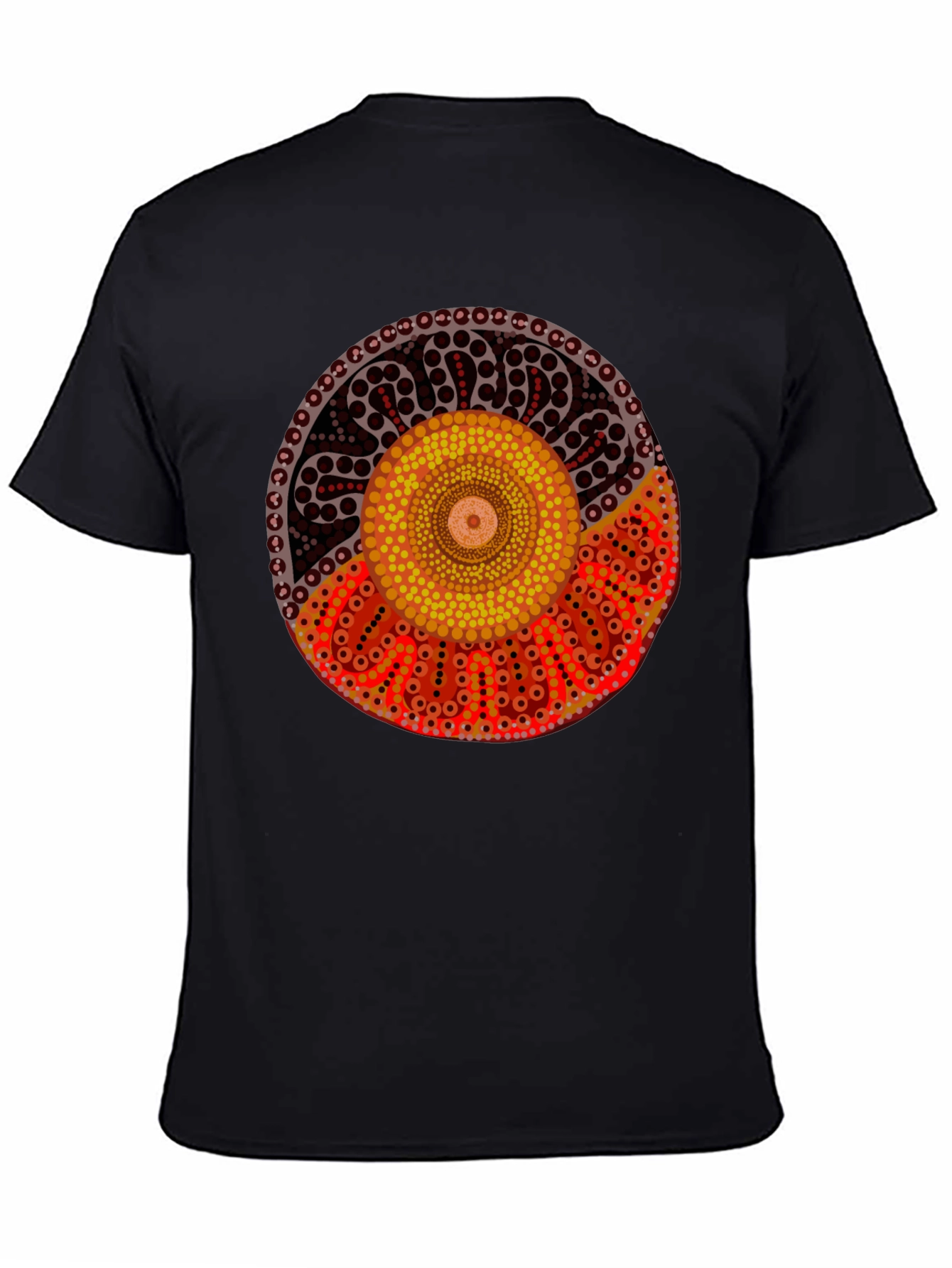 Aboriginal Art Black T-Shirt | Indigenous Design