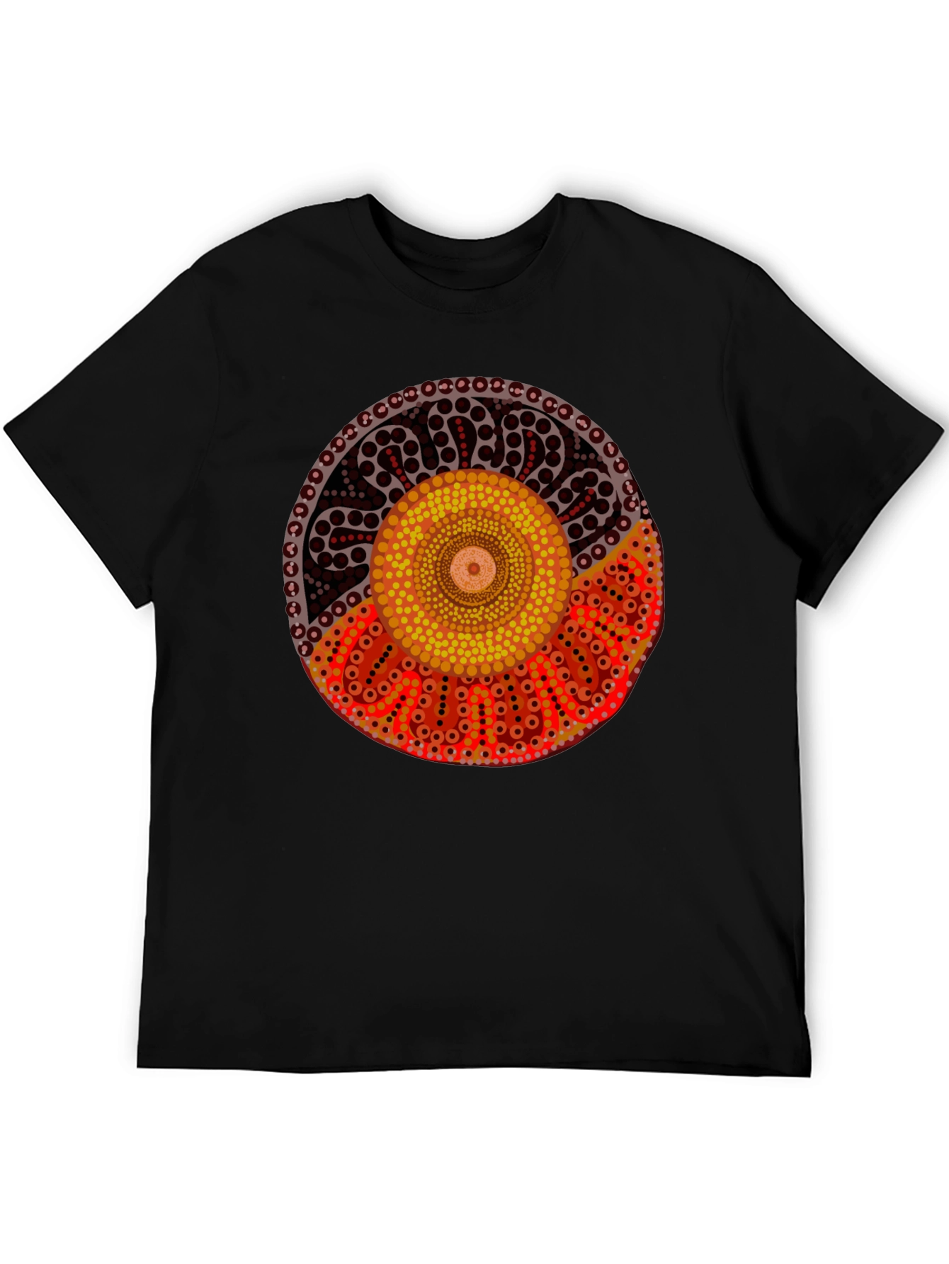 Aboriginal Art Black T-Shirt | Indigenous Design