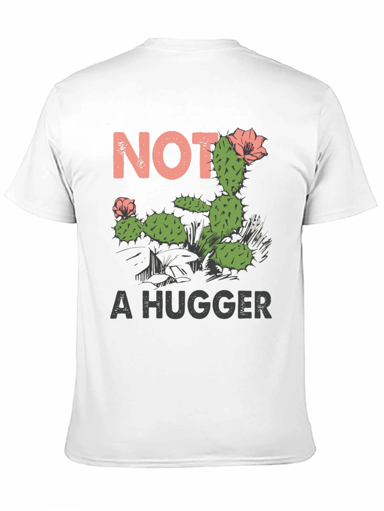 Not a Hugger Cactus Graphic T-Shirt