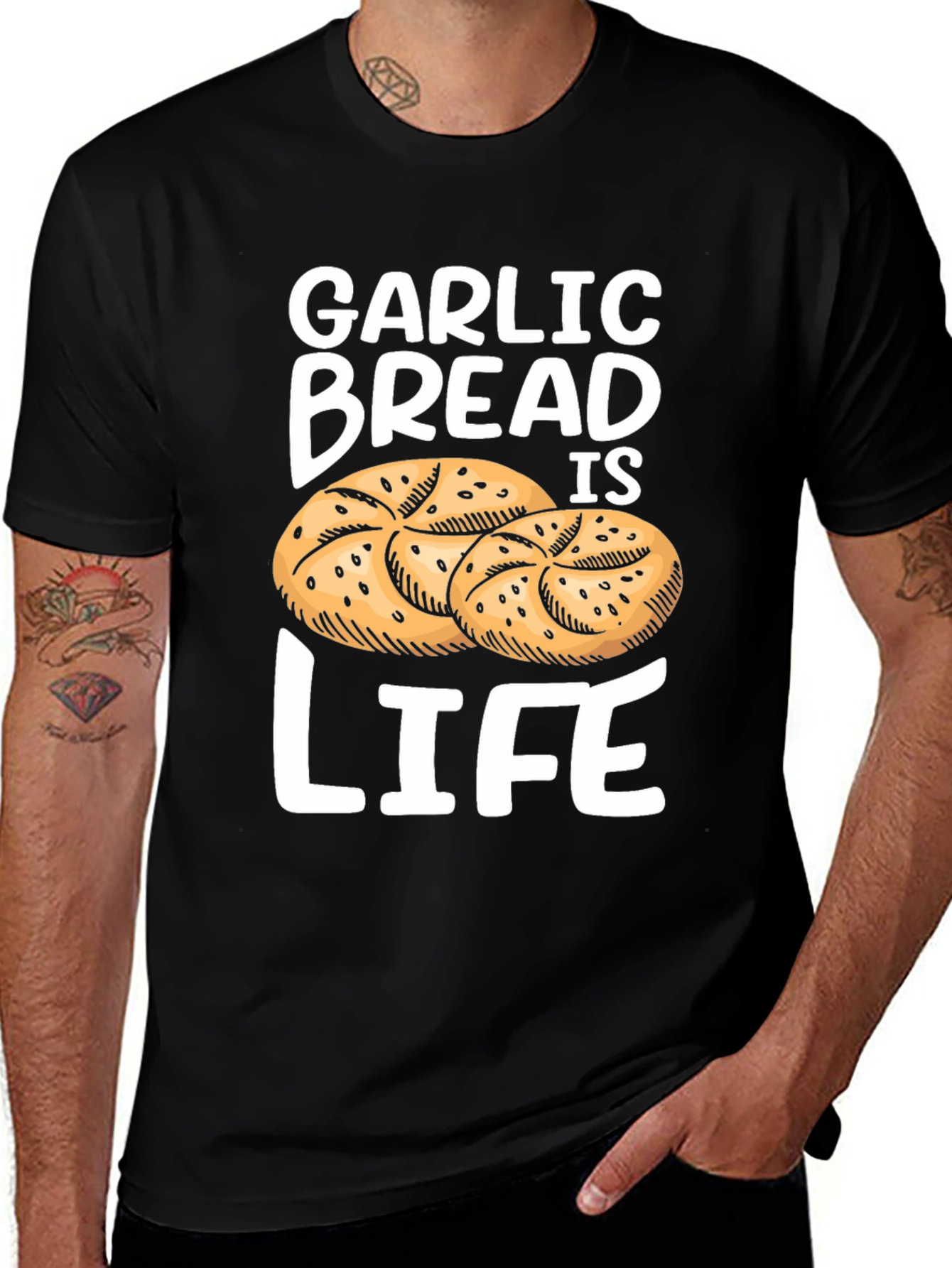 Garlic Bread is Life T-Shirt Foodie Tee