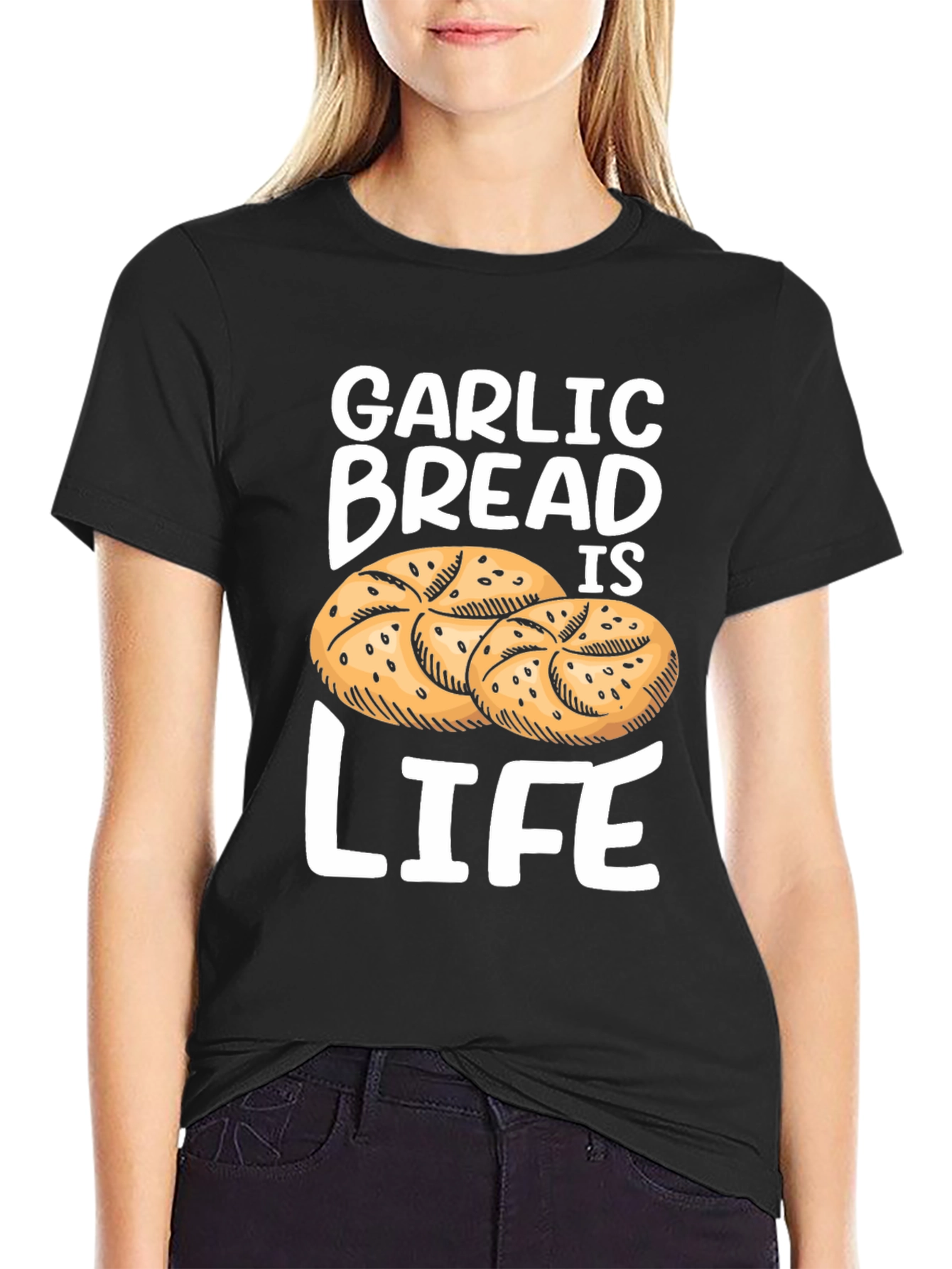 Garlic Bread is Life T-Shirt Foodie Tee