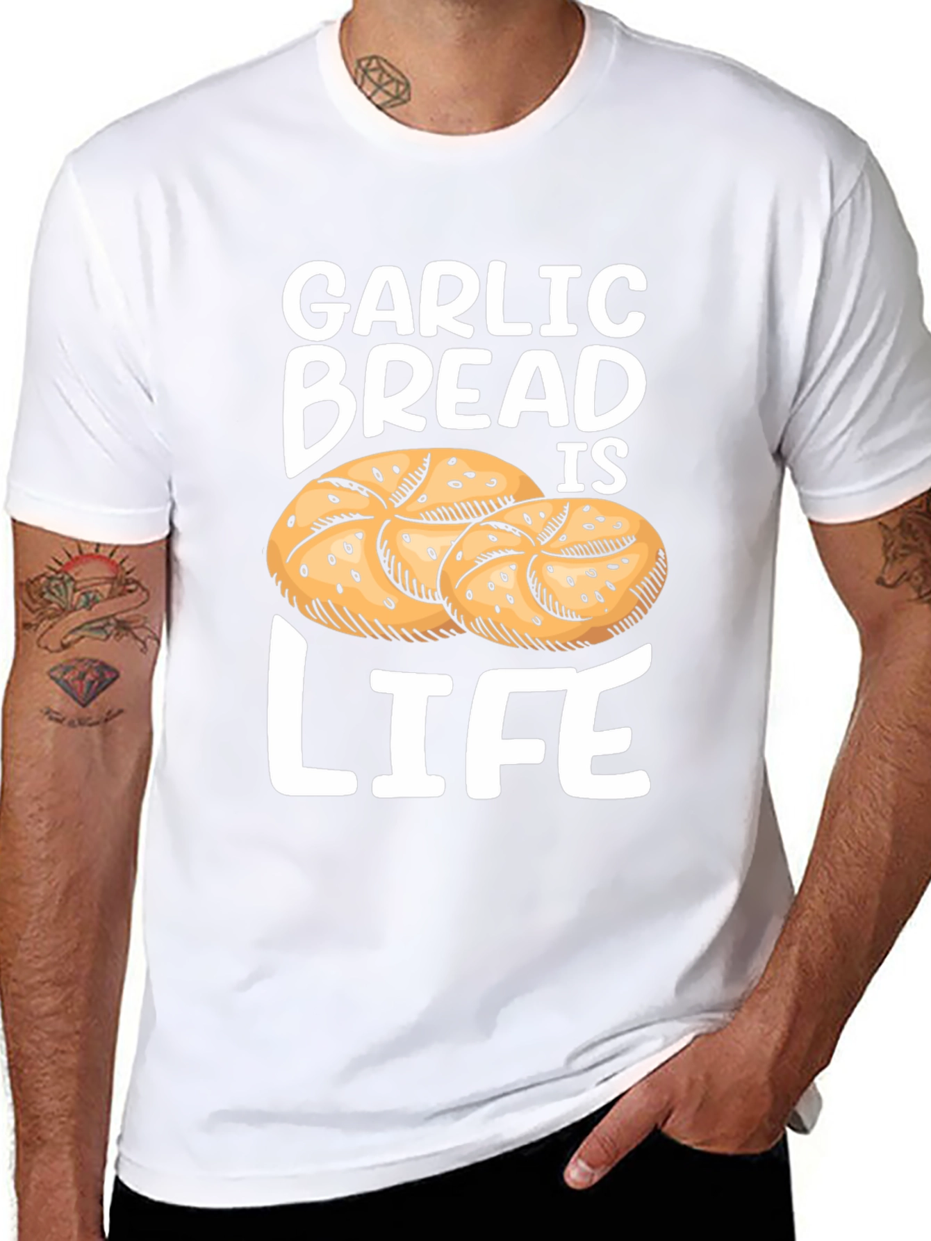 Garlic Bread is Life T-Shirt Foodie Tee
