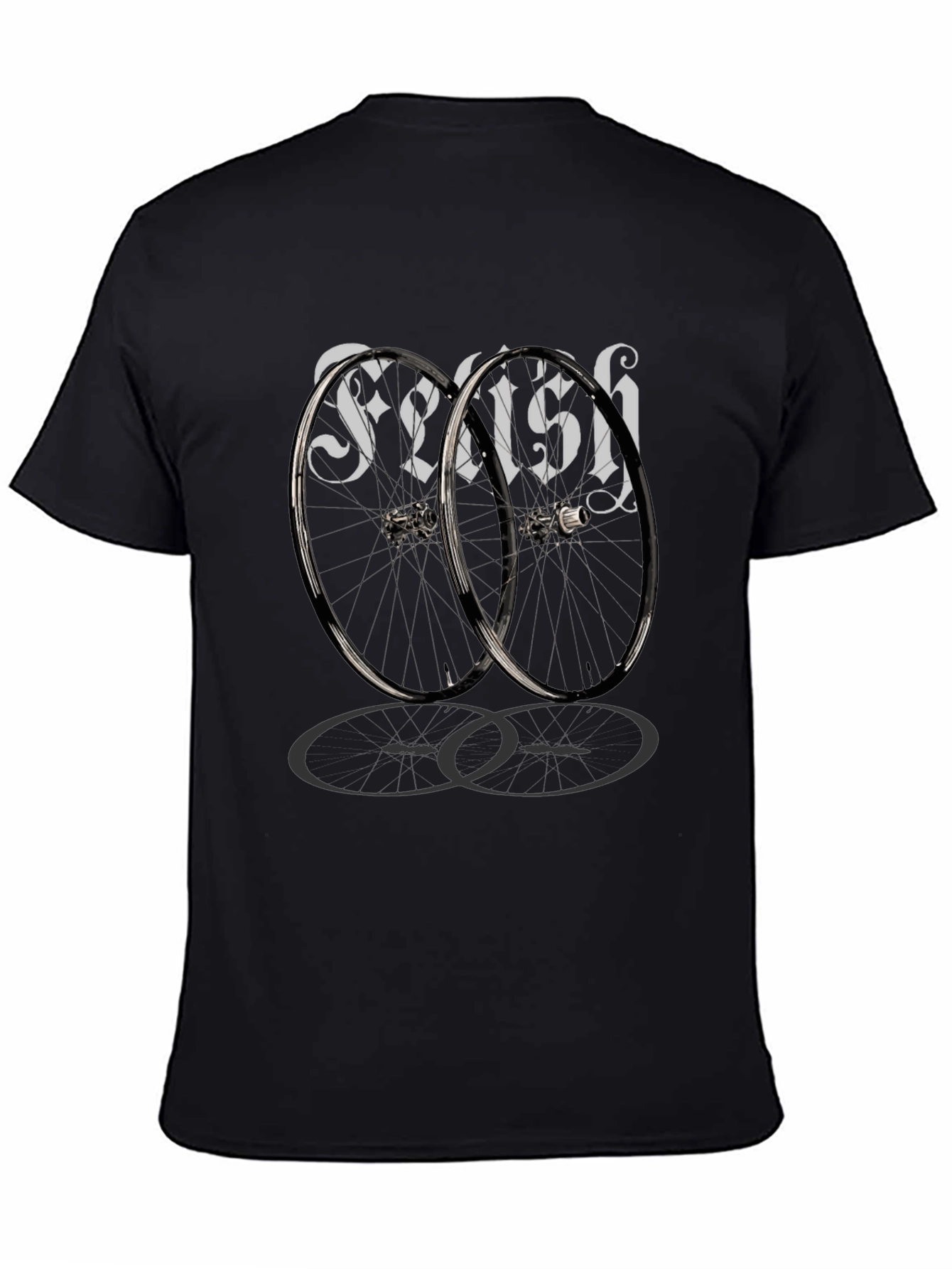 Fetish Bicycle Wheel Graphic T-Shirt