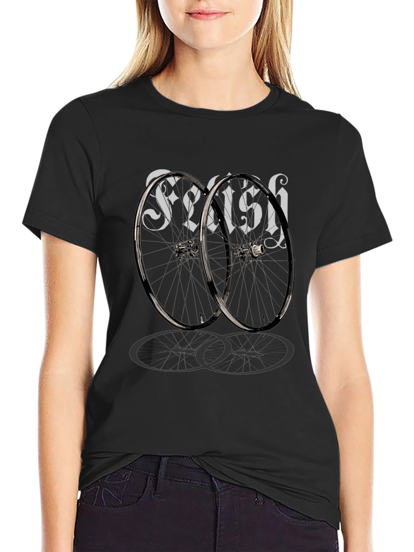 Fetish Bicycle Wheel Graphic T-Shirt