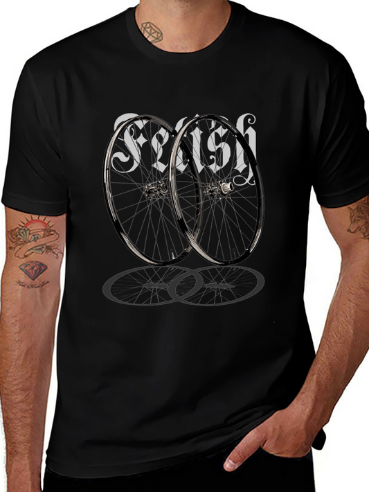 Fetish Bicycle Wheel Graphic T-Shirt