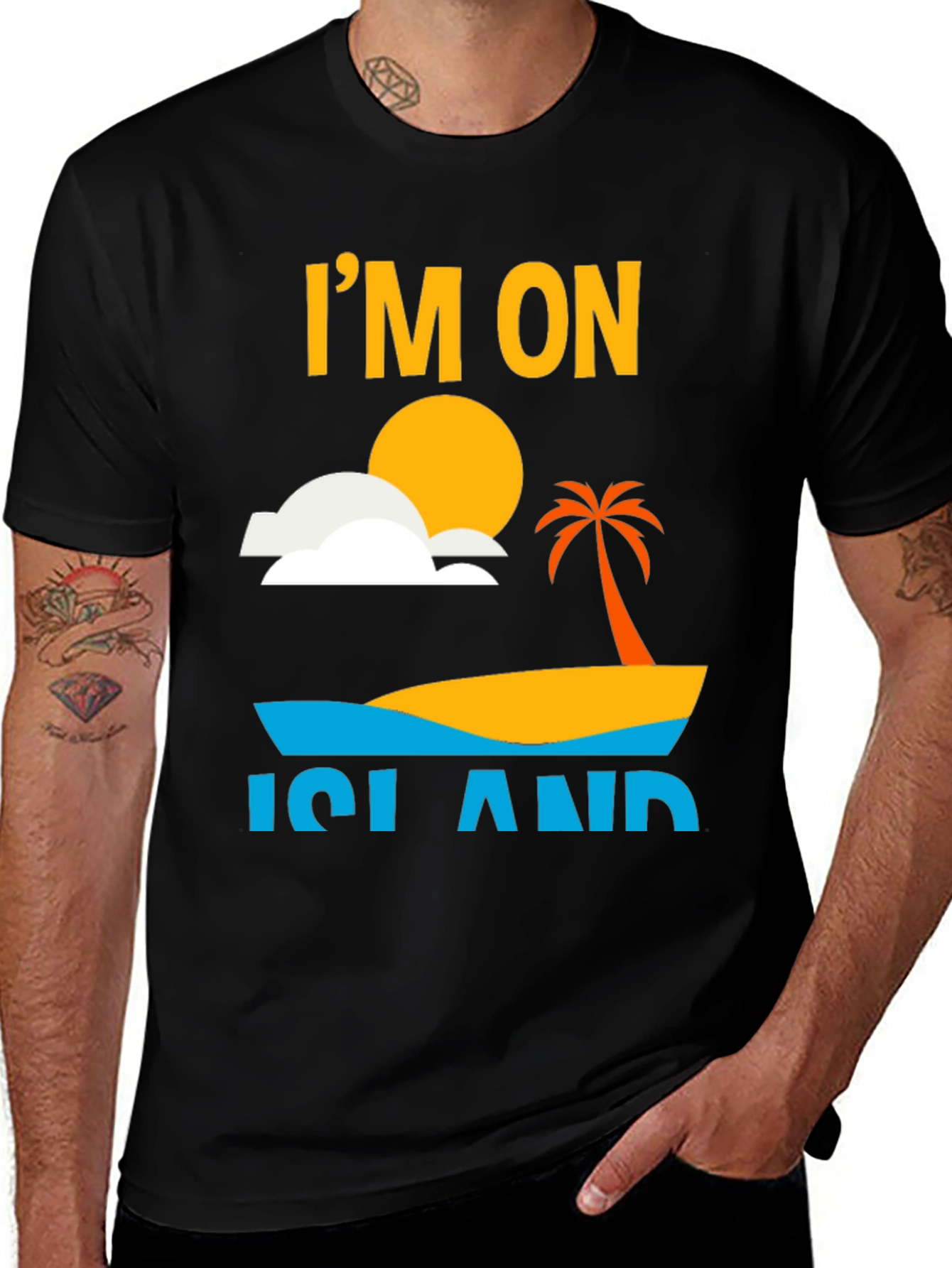 Im On Island Graphic T-Shirt - Tropical Vacation Tee